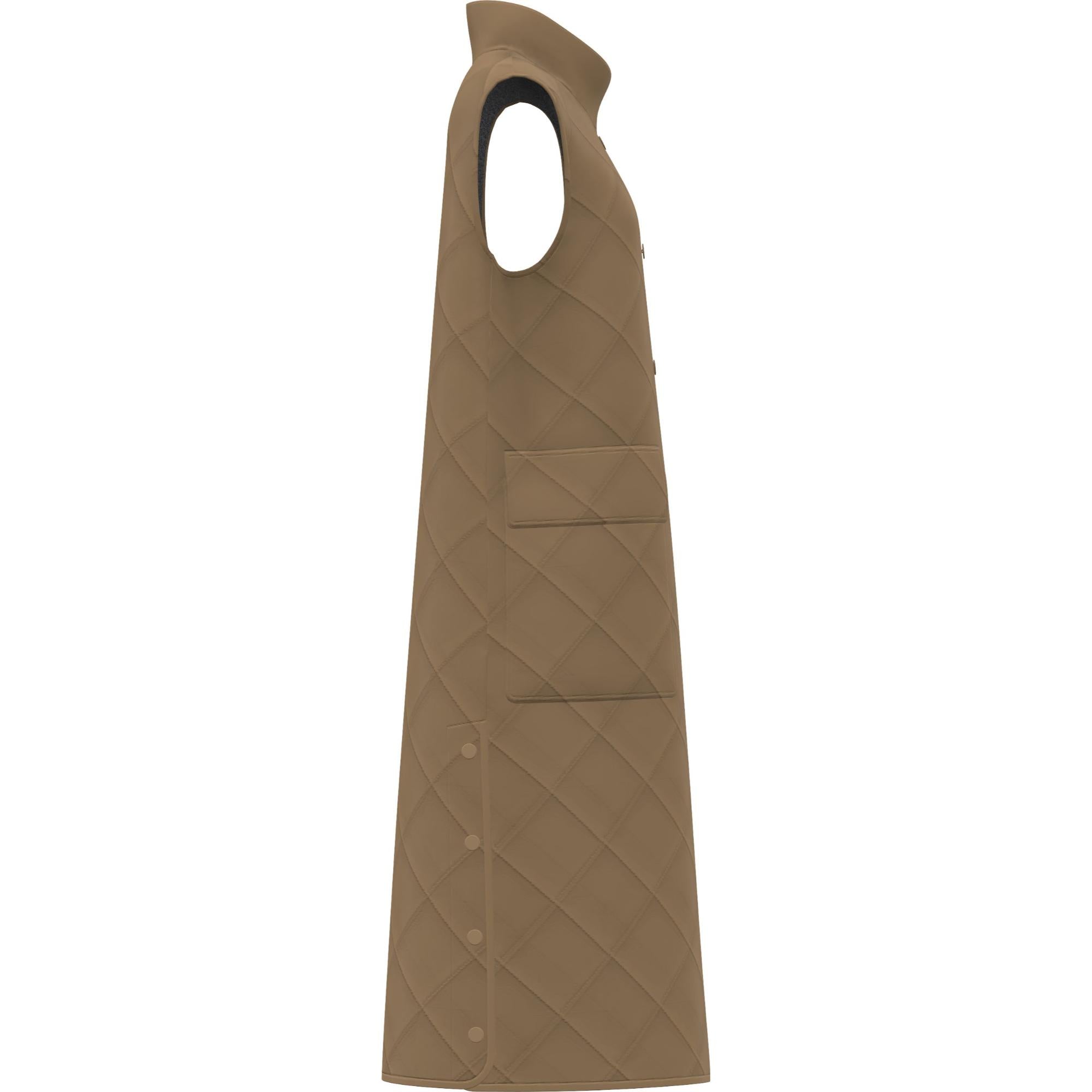 다이아몬드 퀼팅 코튼 개버딘 질레