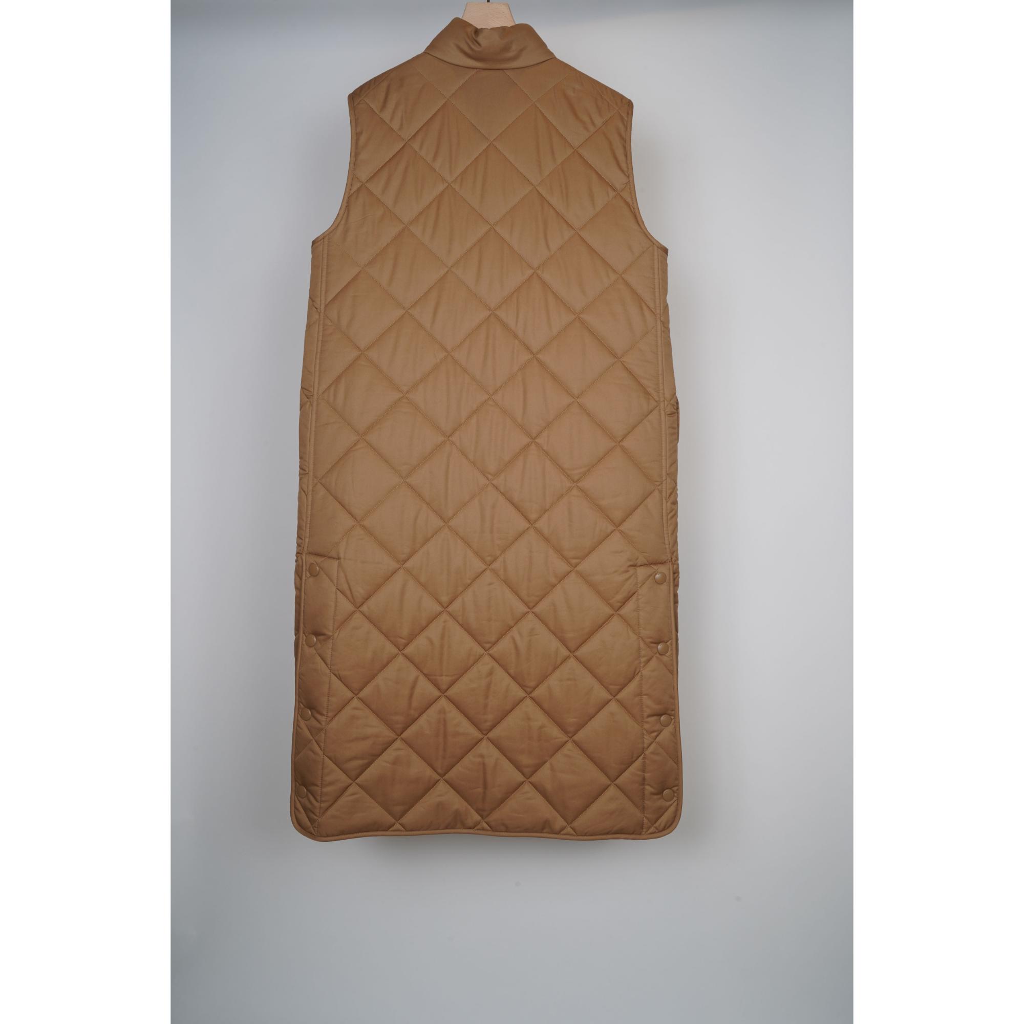 다이아몬드 퀼팅 코튼 개버딘 질레