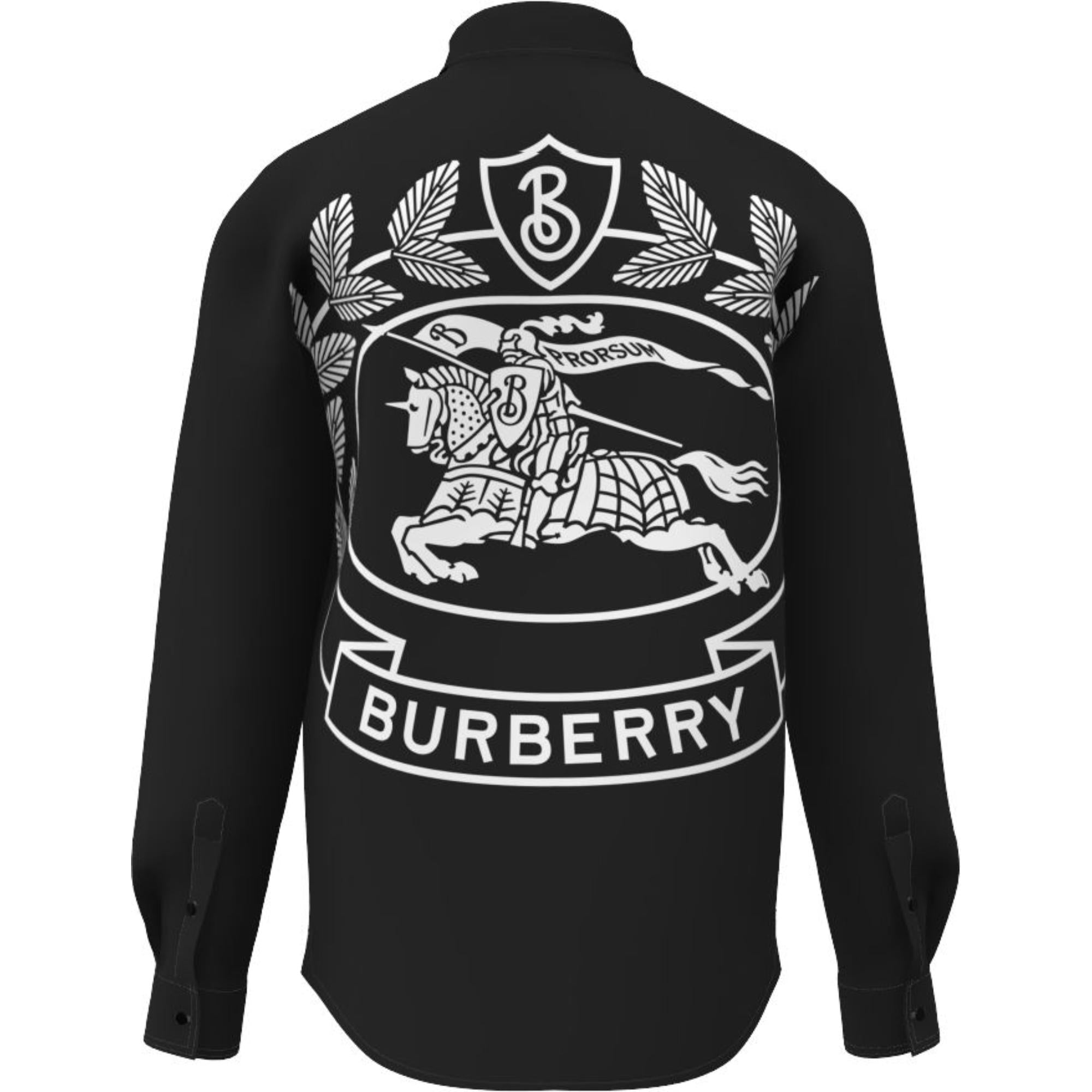 EKD 프린트 코튼 옥스퍼드 오버사이즈 셔츠