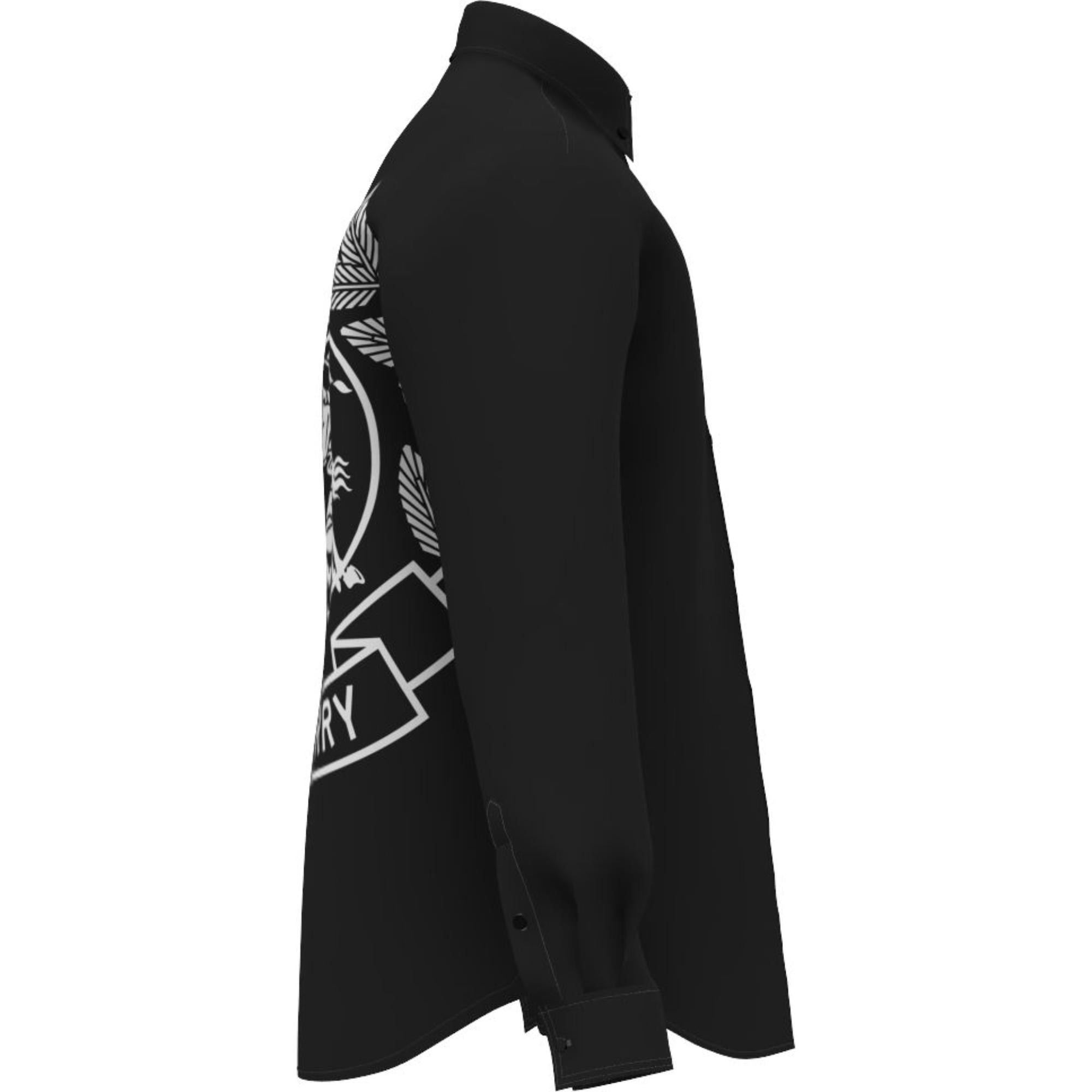 EKD 프린트 코튼 옥스퍼드 오버사이즈 셔츠