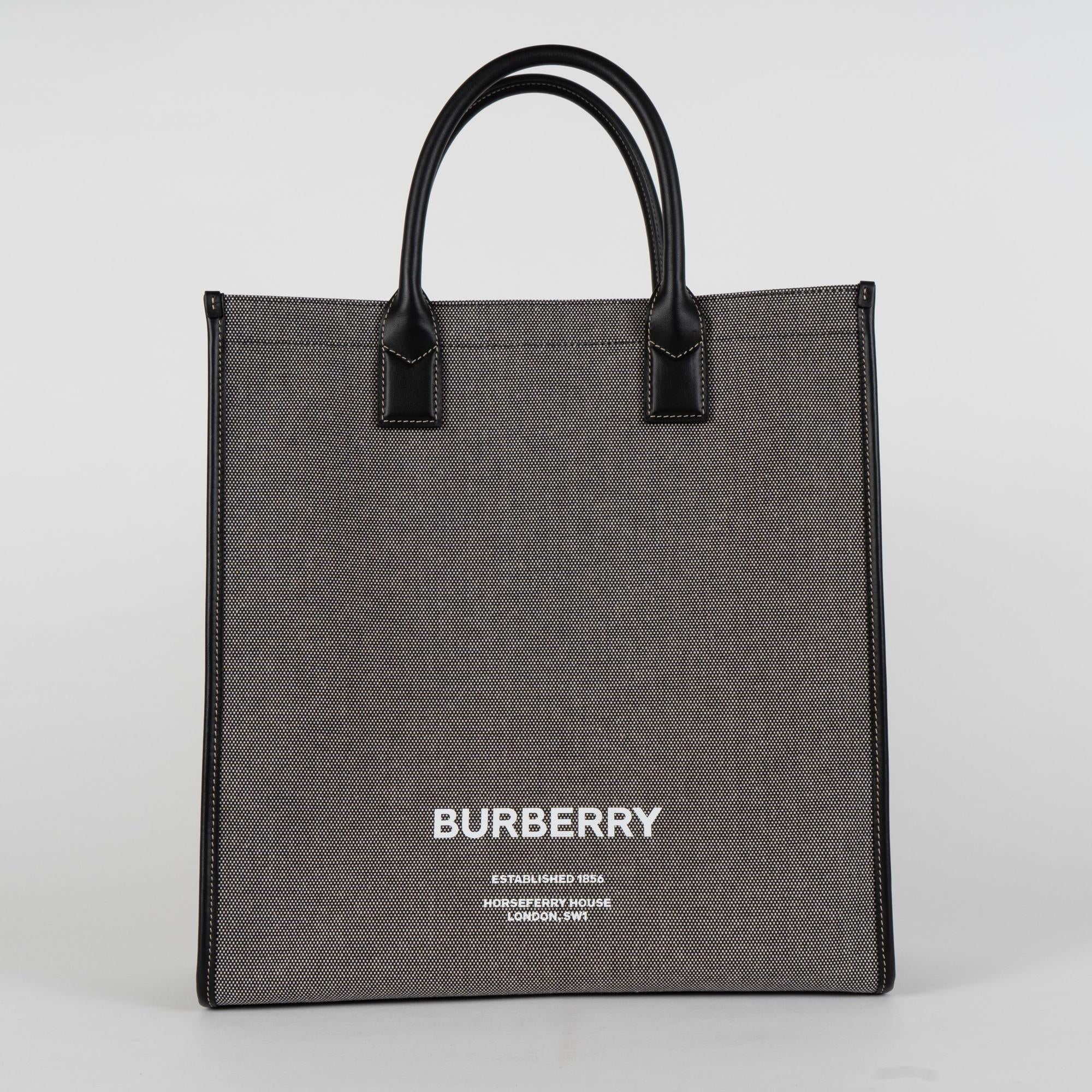 호스페리 프린트 코튼 캔버스 토트