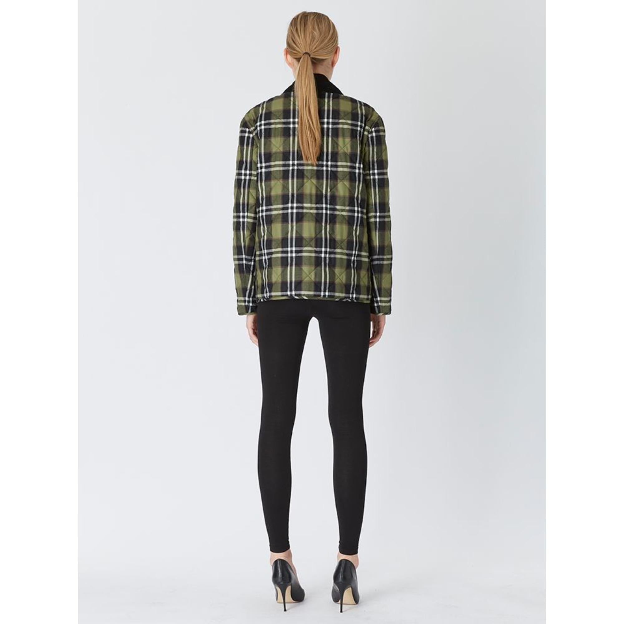 코듀로이 칼라 다이아몬드 퀼팅 울 반 재킷