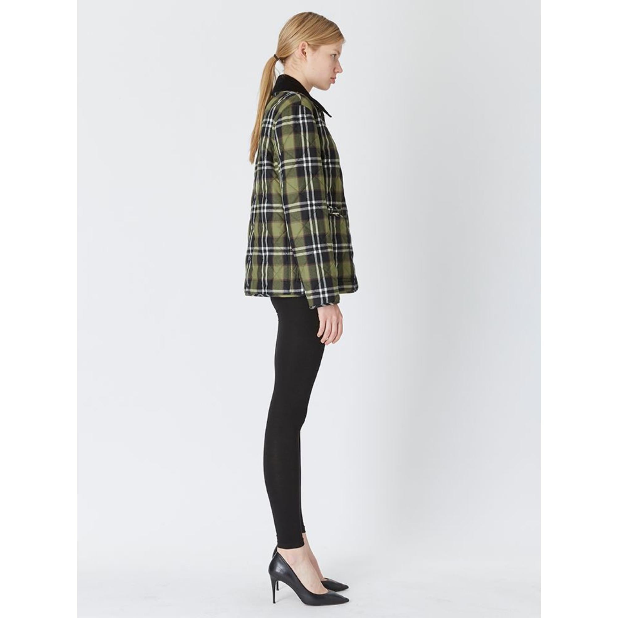 코듀로이 칼라 다이아몬드 퀼팅 울 반 재킷