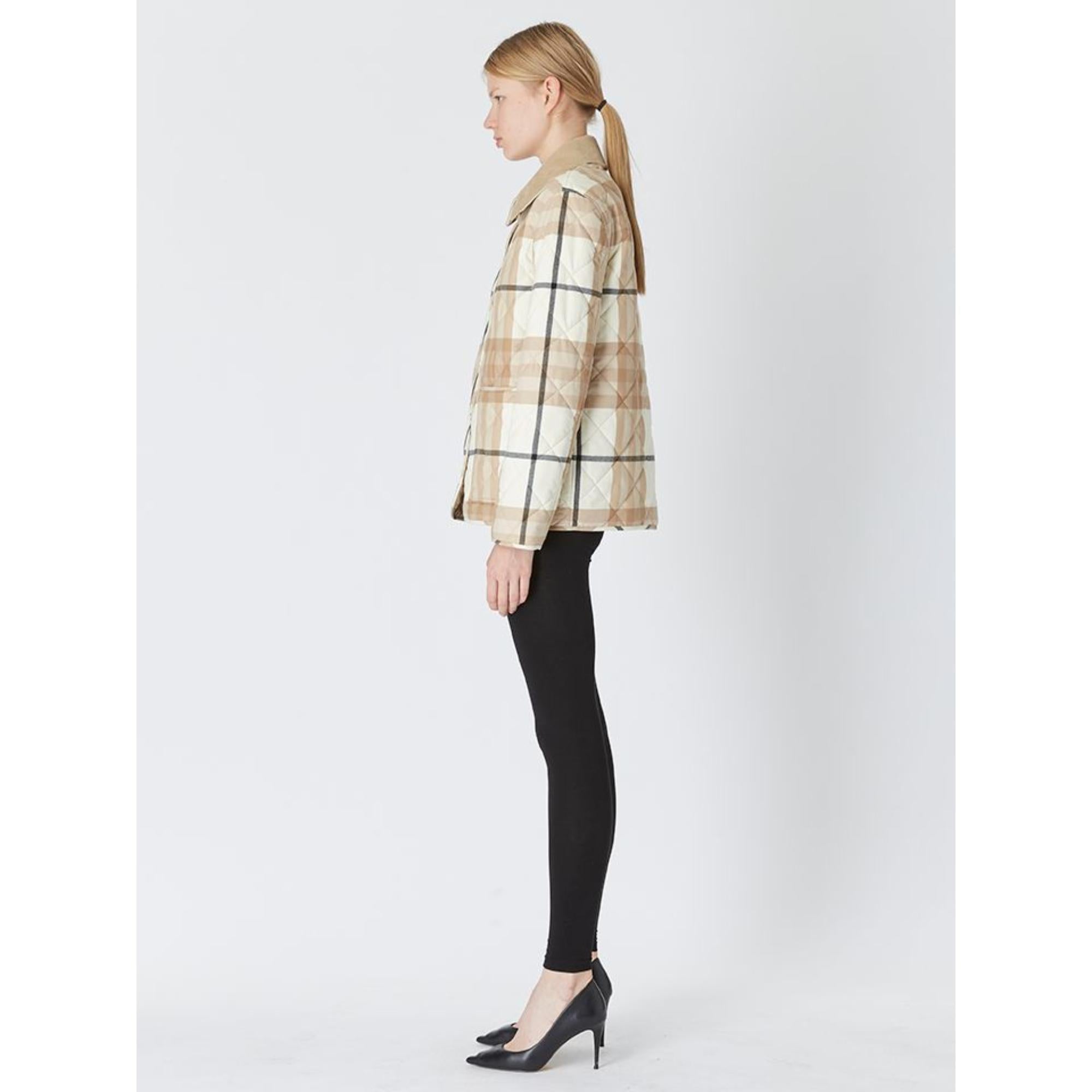 코듀로이 칼라 다이아몬드 퀼팅 울 반 재킷