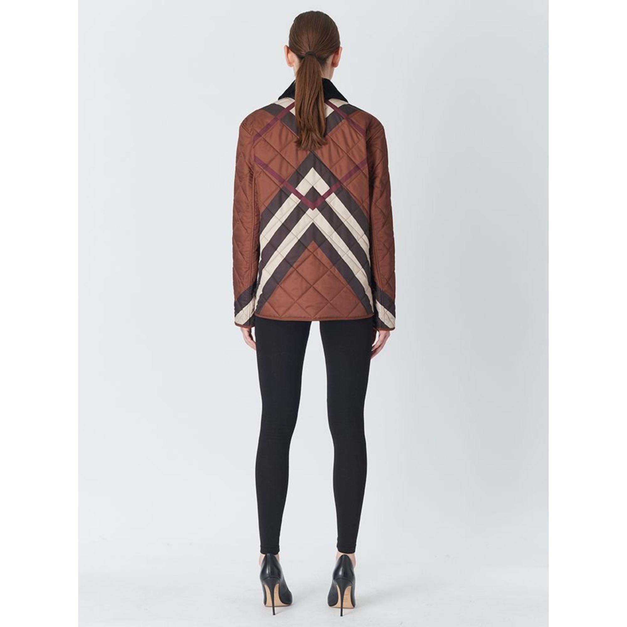 쉐브론 체크 다이아몬드 퀼팅 재킷