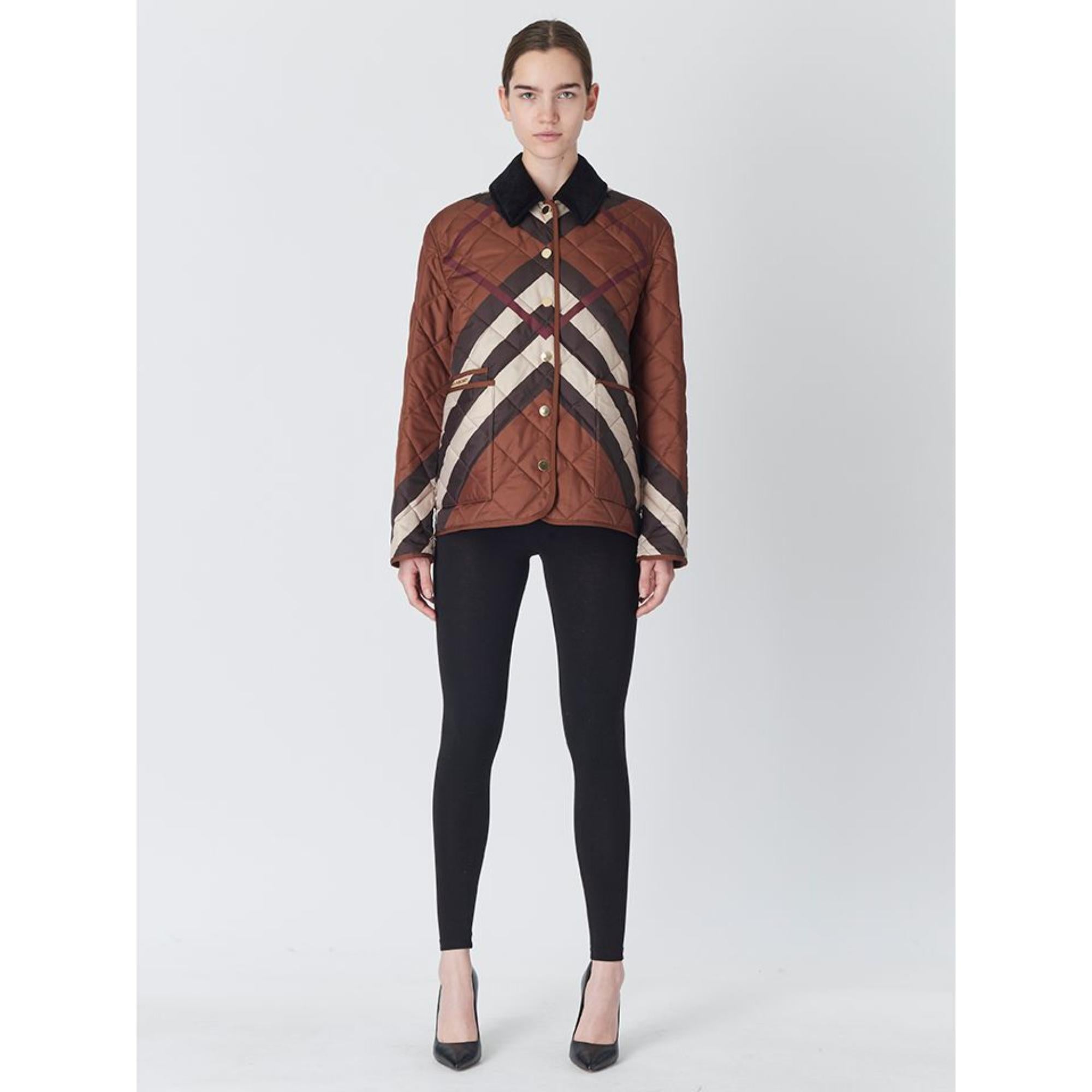 쉐브론 체크 다이아몬드 퀼팅 재킷