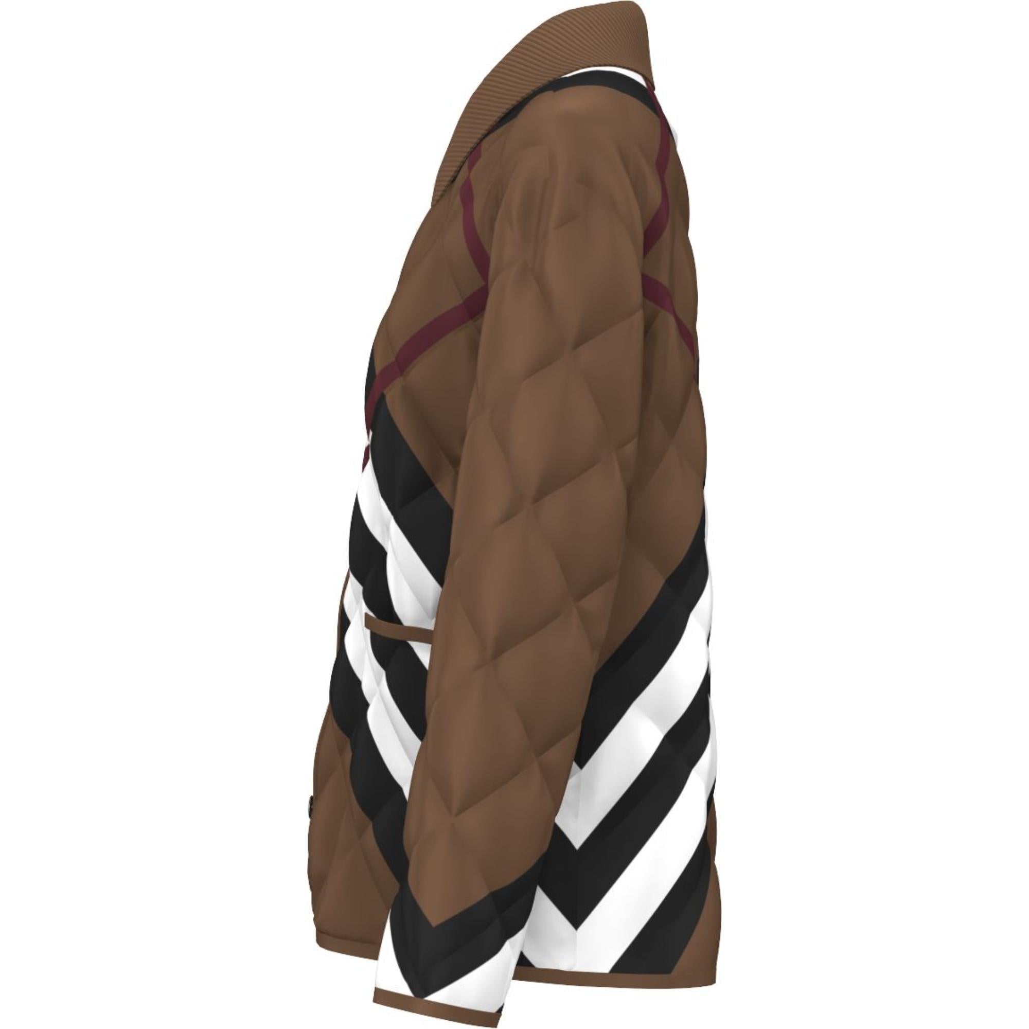 쉐브론 체크 다이아몬드 퀼팅 재킷