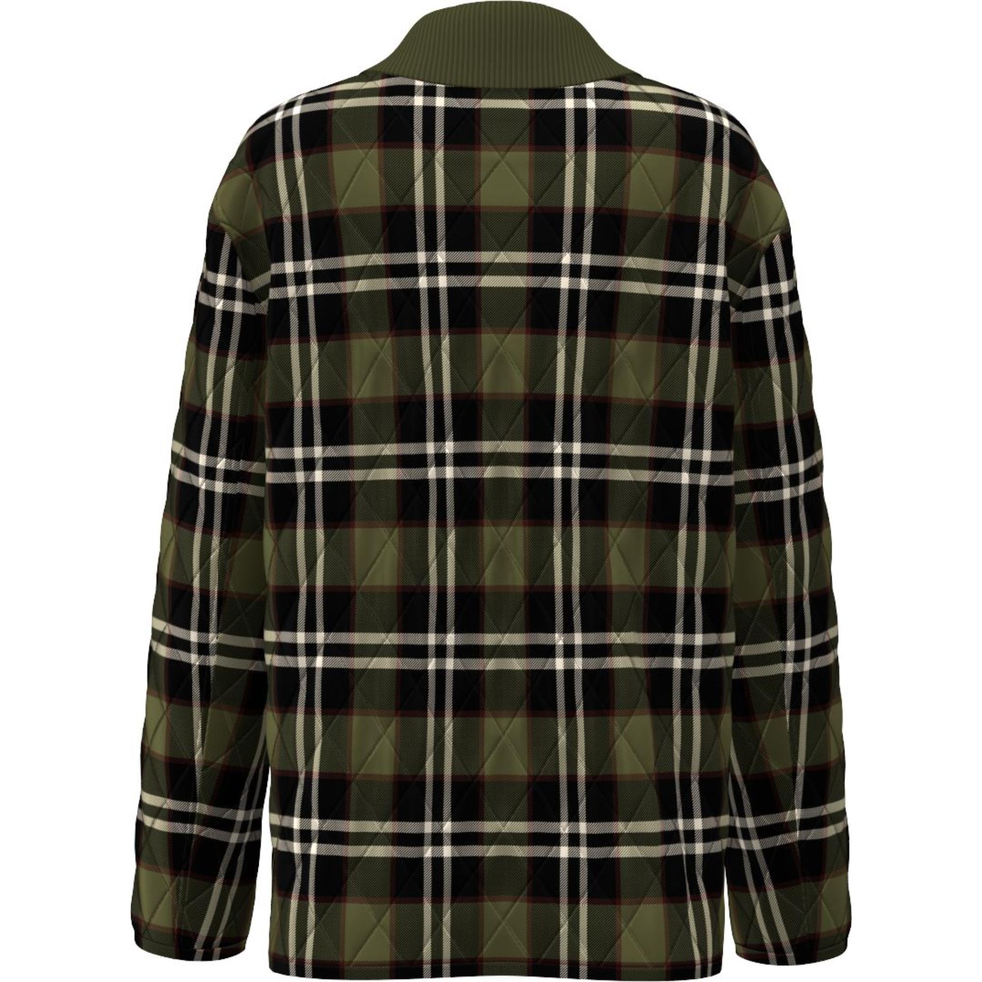 코듀로이 칼라 다이아몬드 퀼팅 울 반 재킷