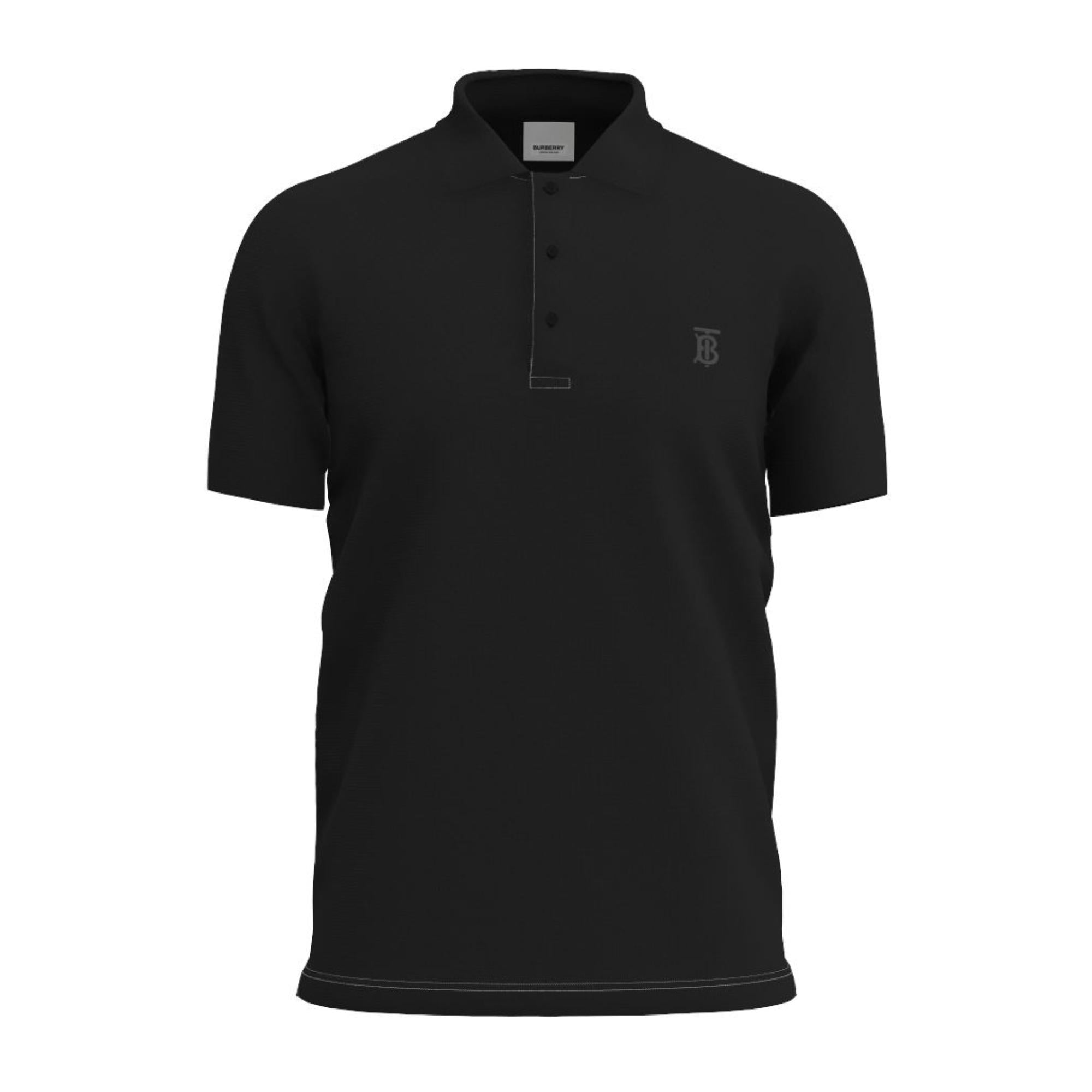 모노그램 모티프 코튼 피케 폴로셔츠