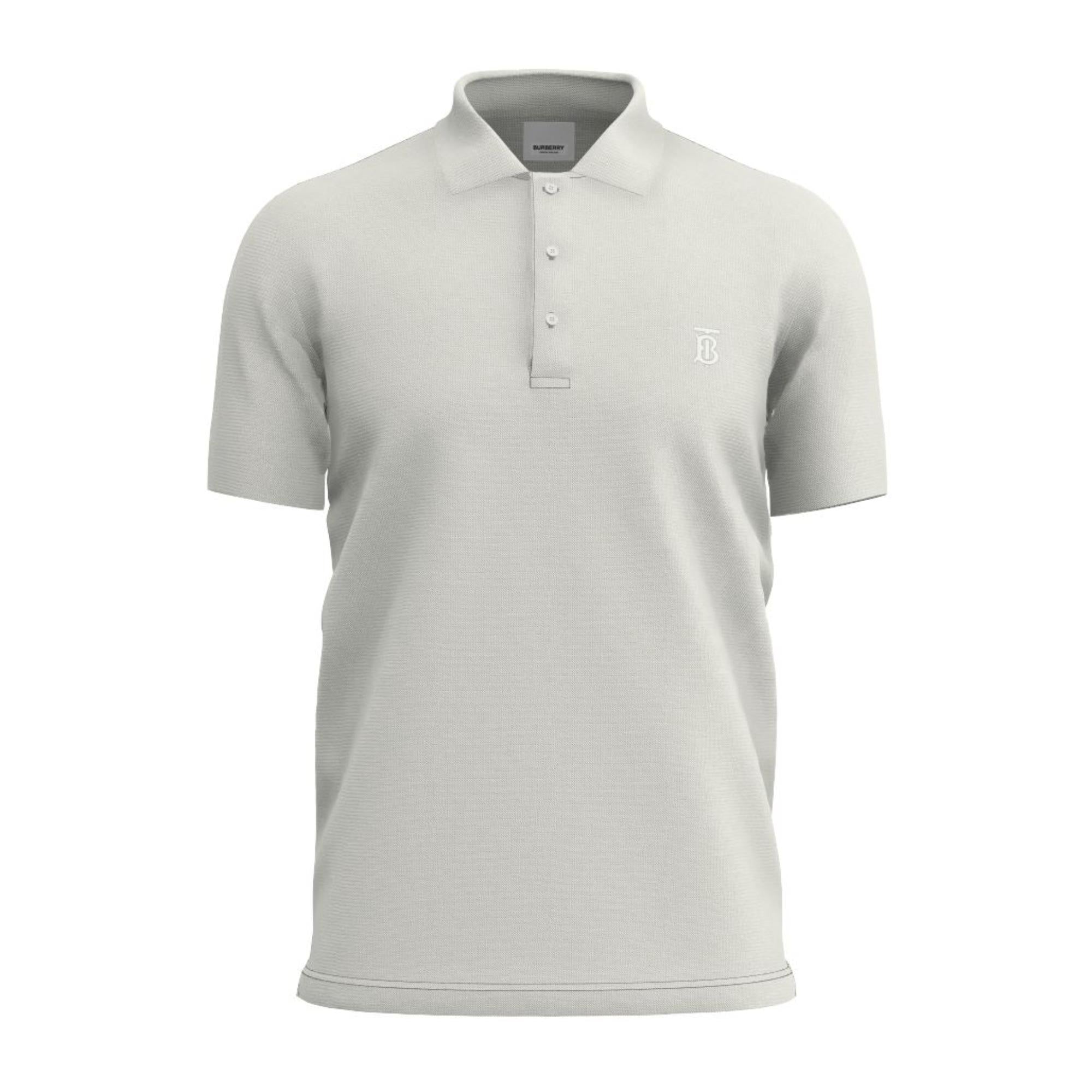 모노그램 모티프 코튼 피케 폴로셔츠