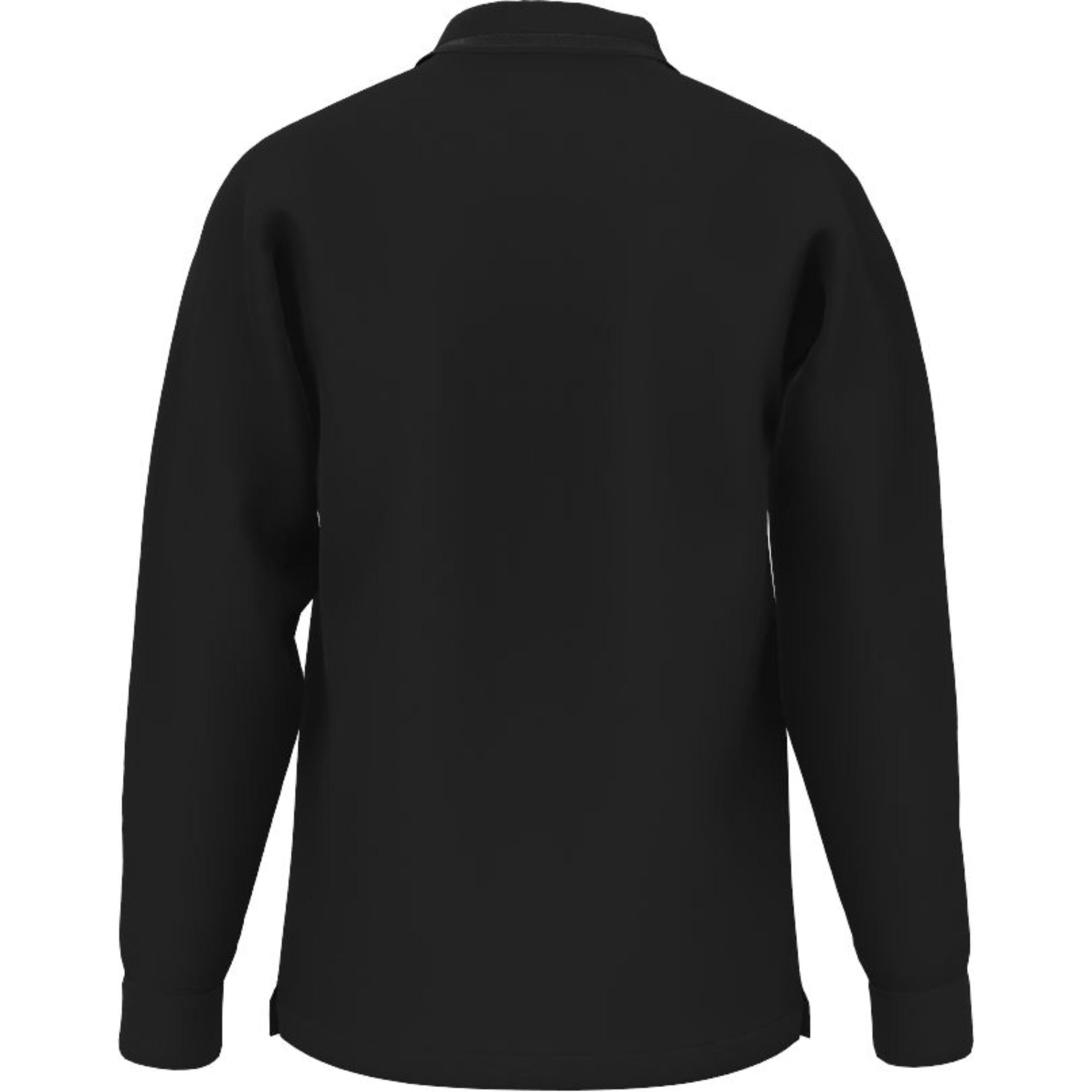 롱 슬리브 모노그램 모티프 코튼 폴로셔츠