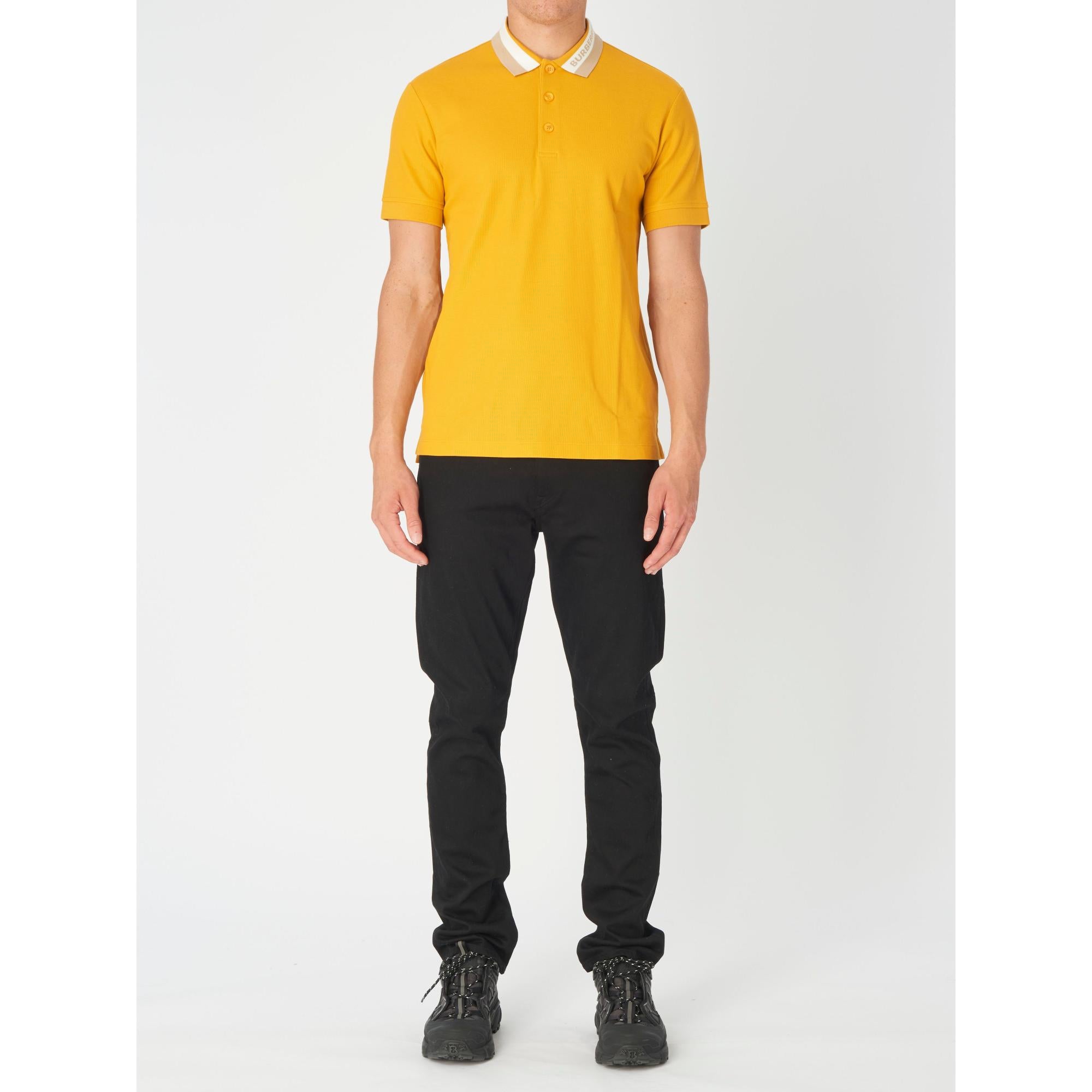 로고 디테일 코튼 피케 폴로셔츠