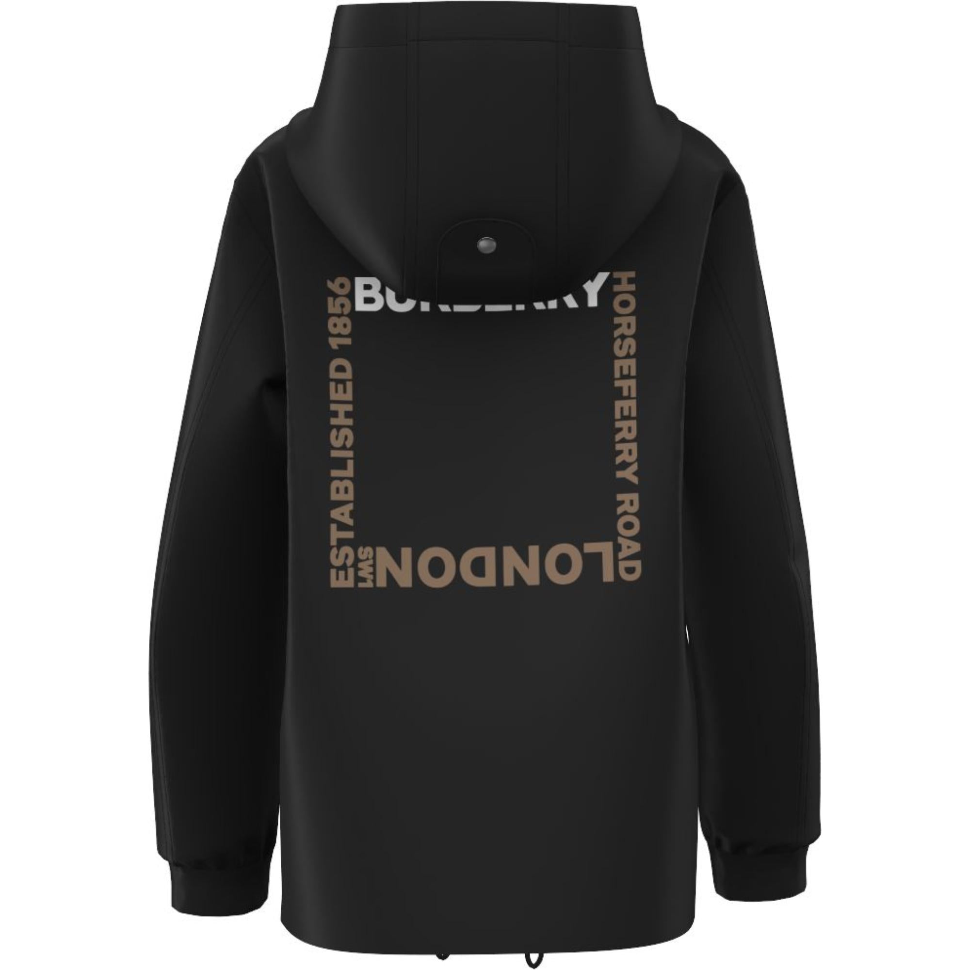 호스페리 스퀘어 프린트 코튼 블렌드 후드 재킷