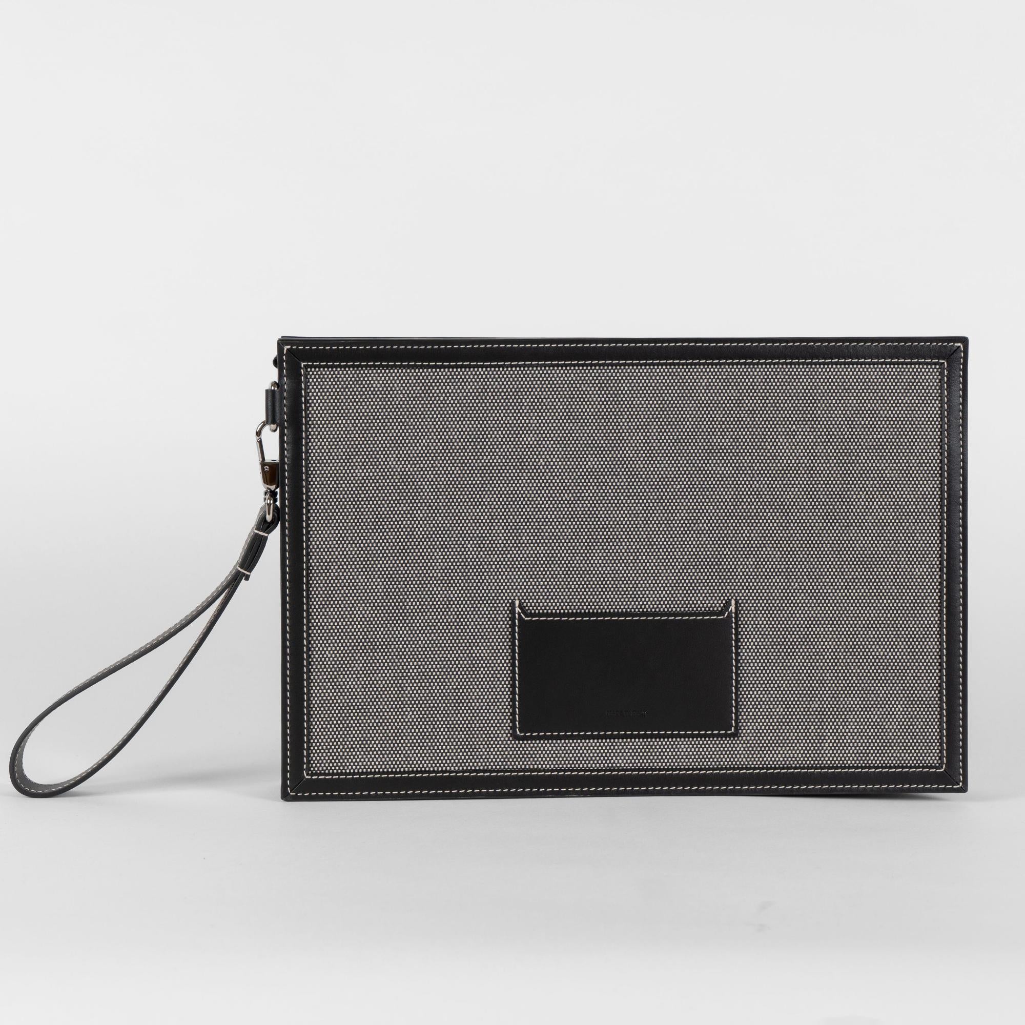 호스페리 프린트 코튼 캔버스 지퍼 파우치