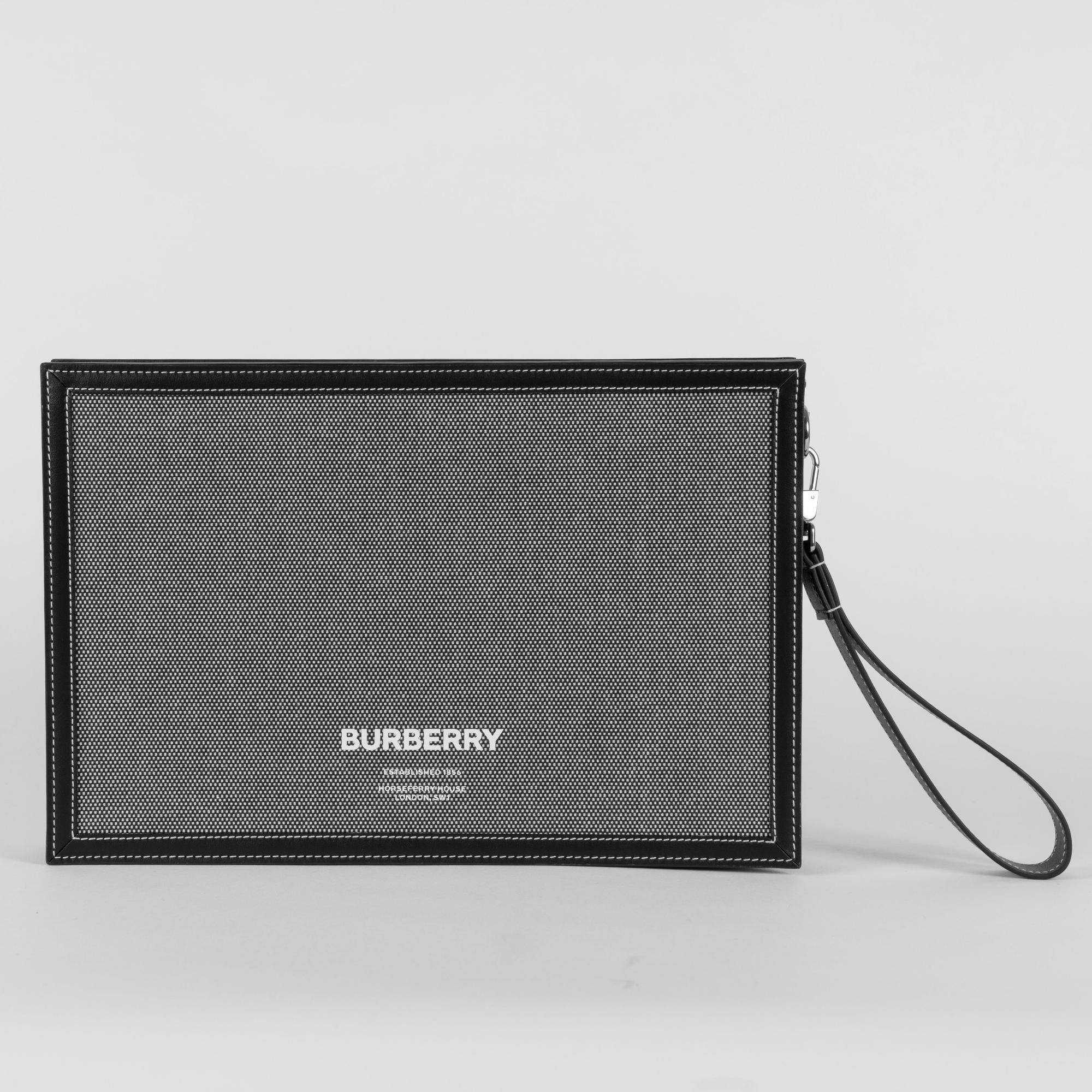 호스페리 프린트 코튼 캔버스 지퍼 파우치