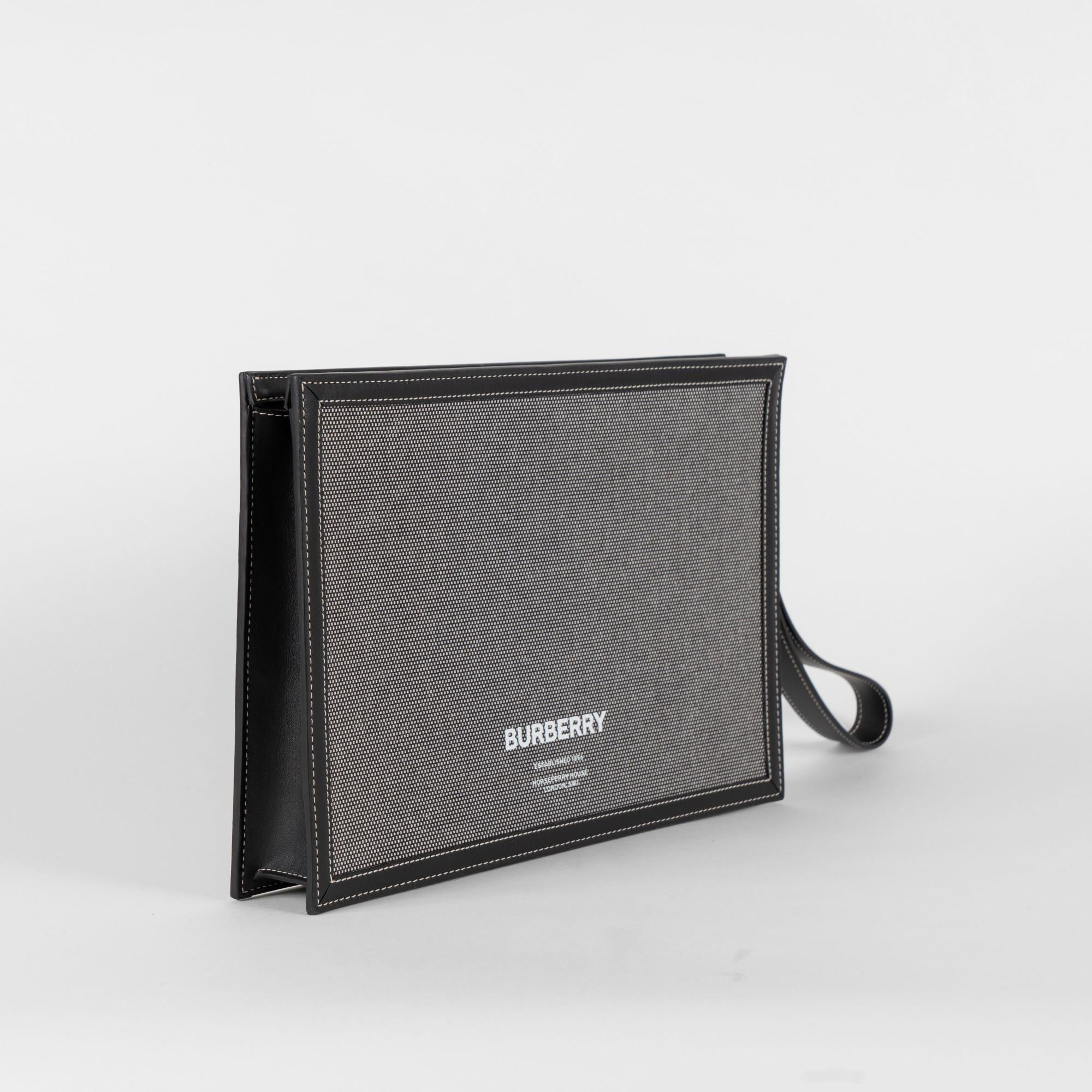 호스페리 프린트 코튼 캔버스 지퍼 파우치