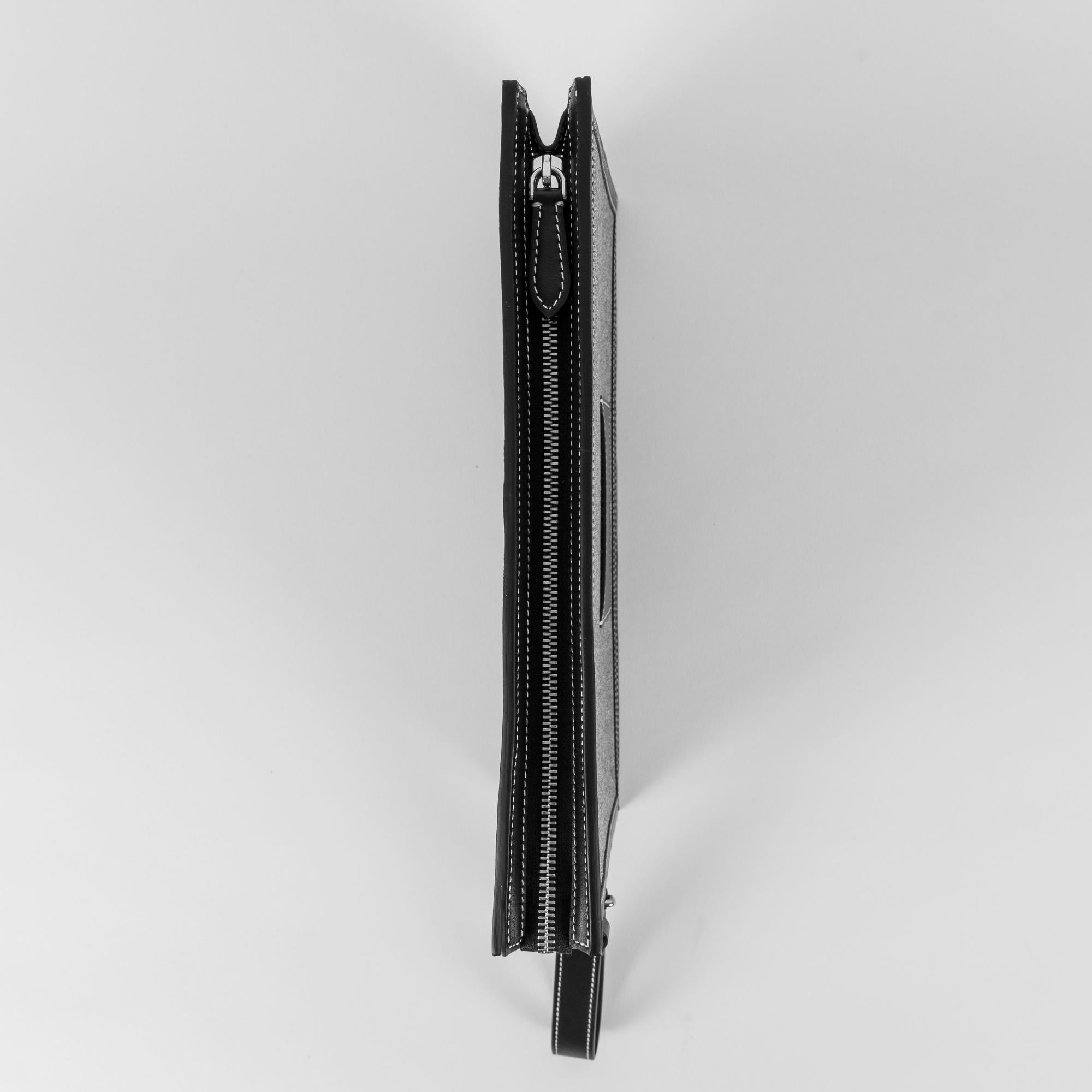 호스페리 프린트 코튼 캔버스 지퍼 파우치