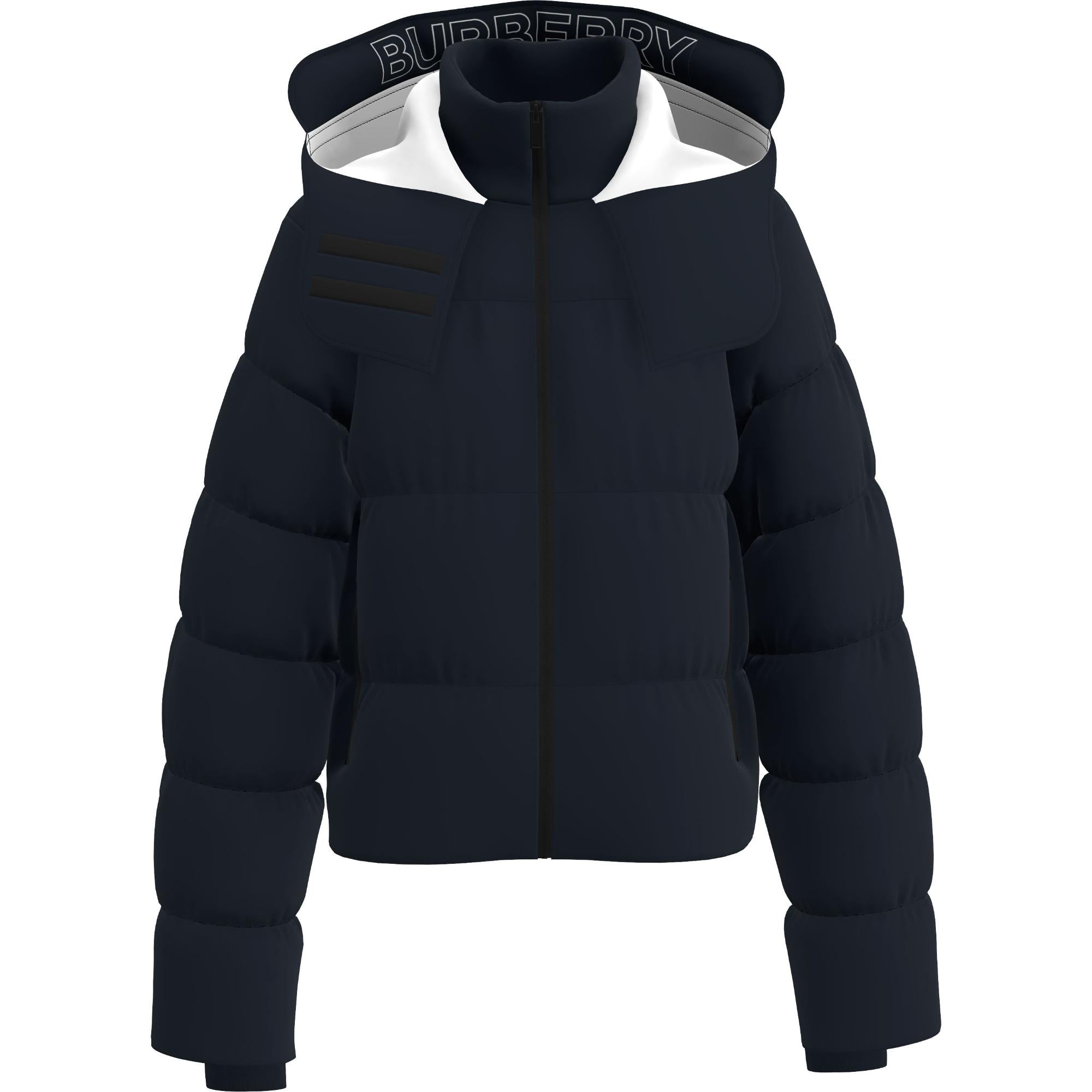 디태처블 후드 나일론 퍼퍼 재킷