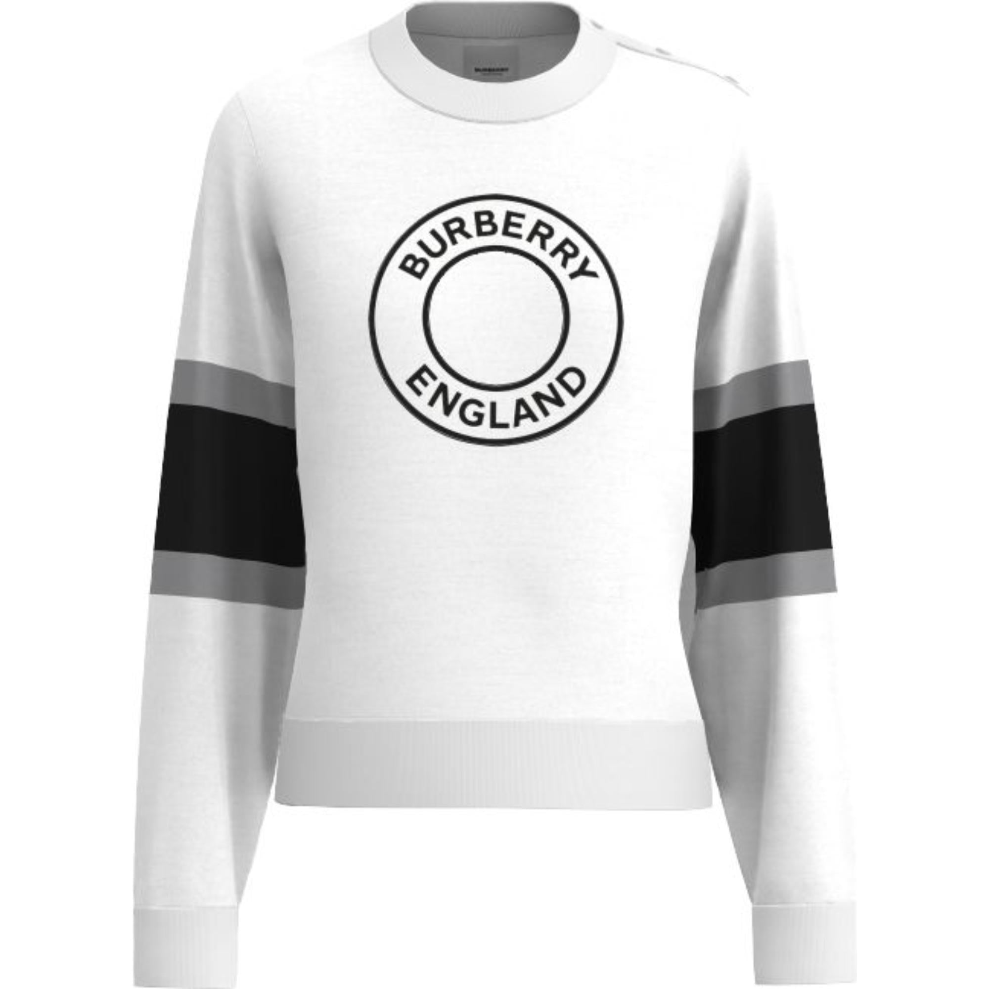 로고 그래픽 아플리케 울 캐시미어 스웨터