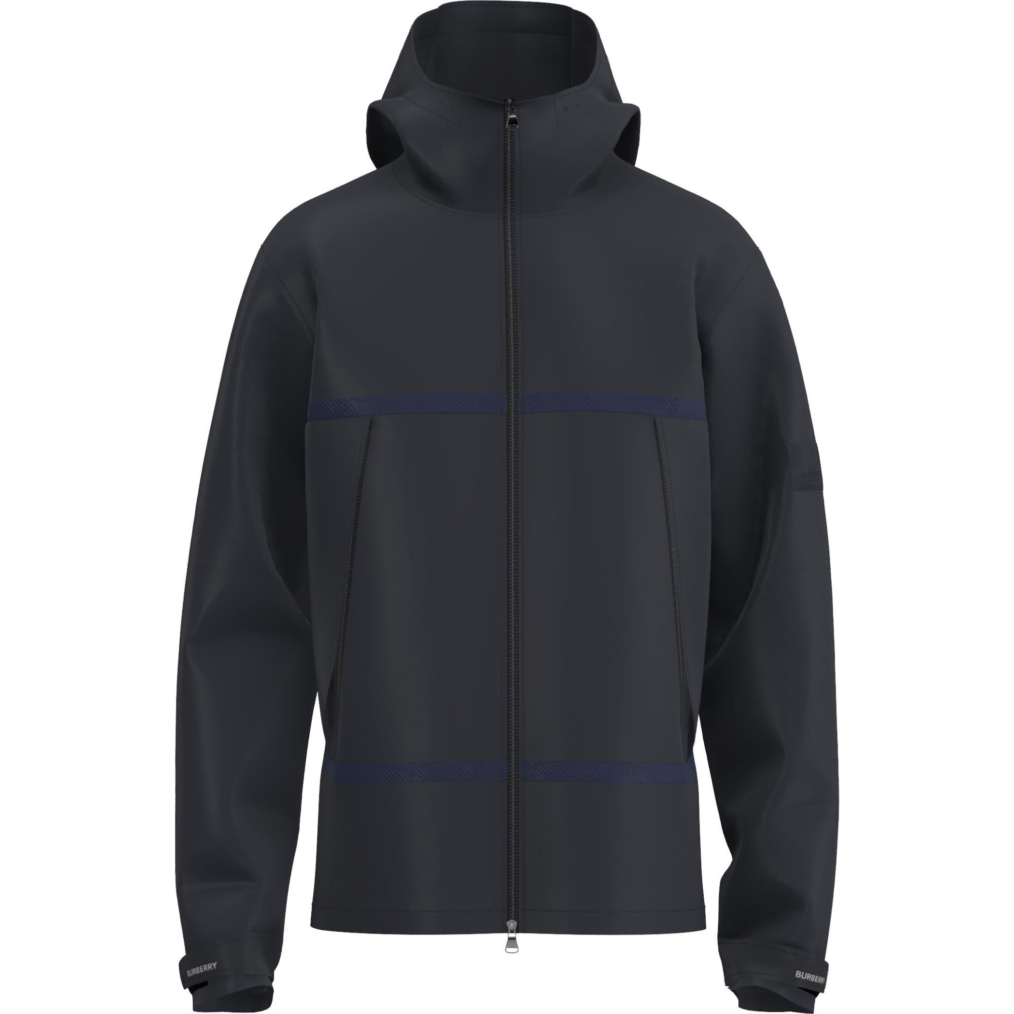 로고 아플리케 라이트 후드 재킷