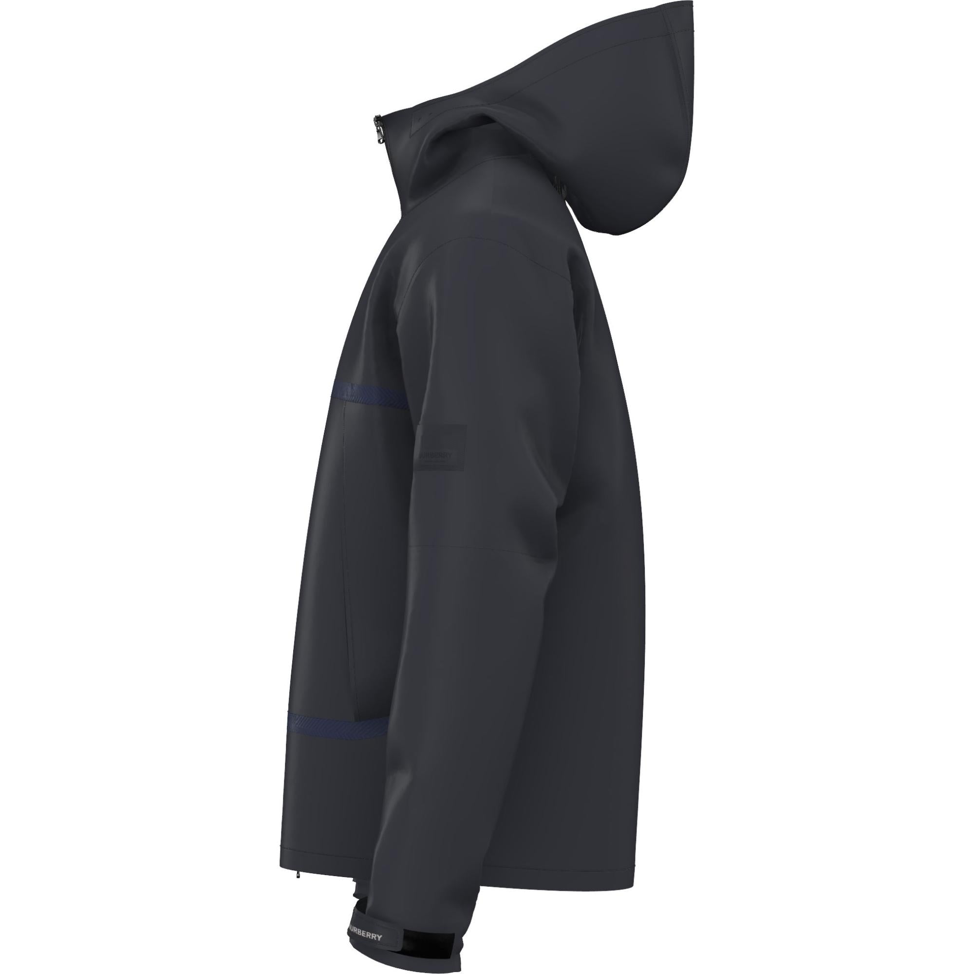 로고 아플리케 라이트 후드 재킷