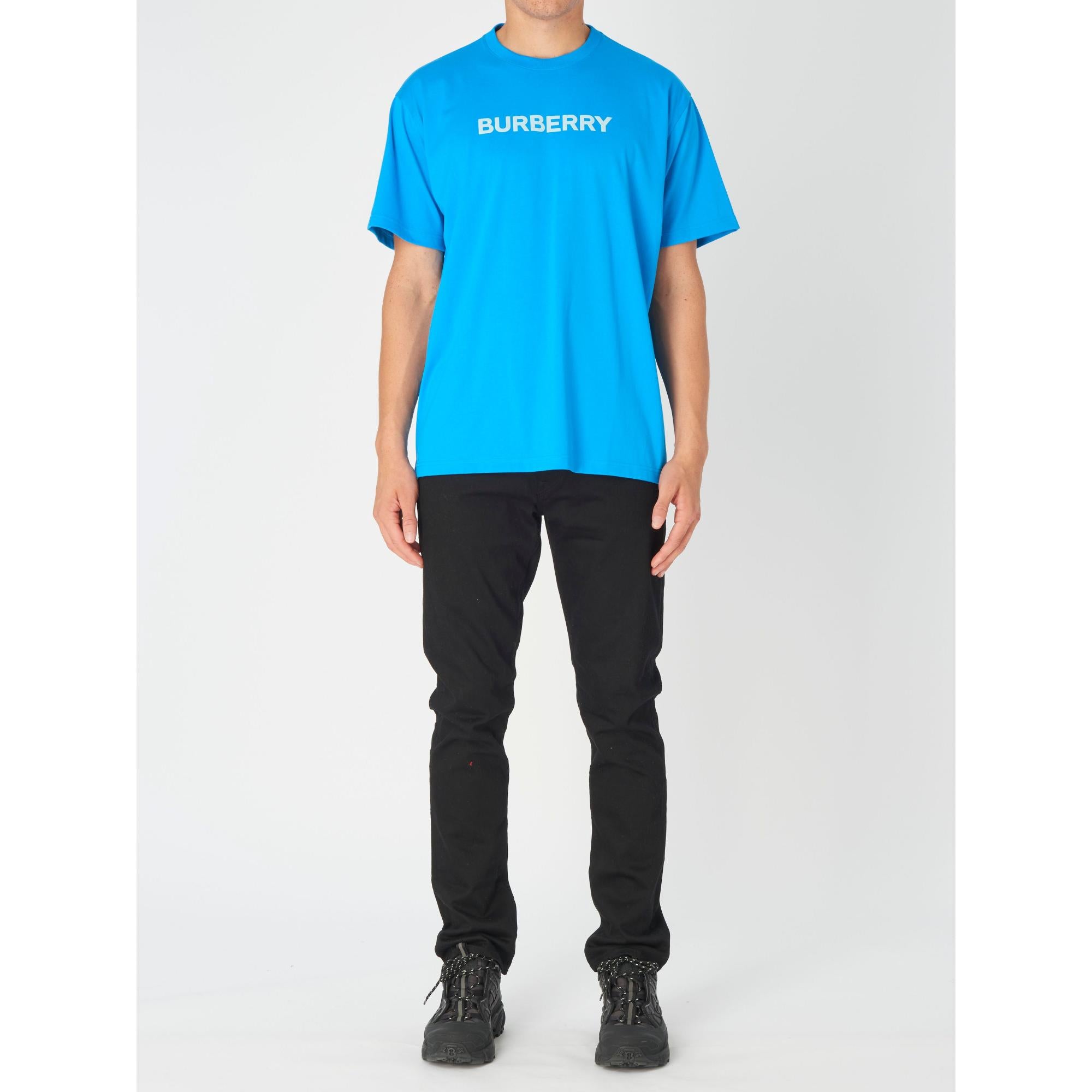 로고 프린트 코튼 저지 티셔츠