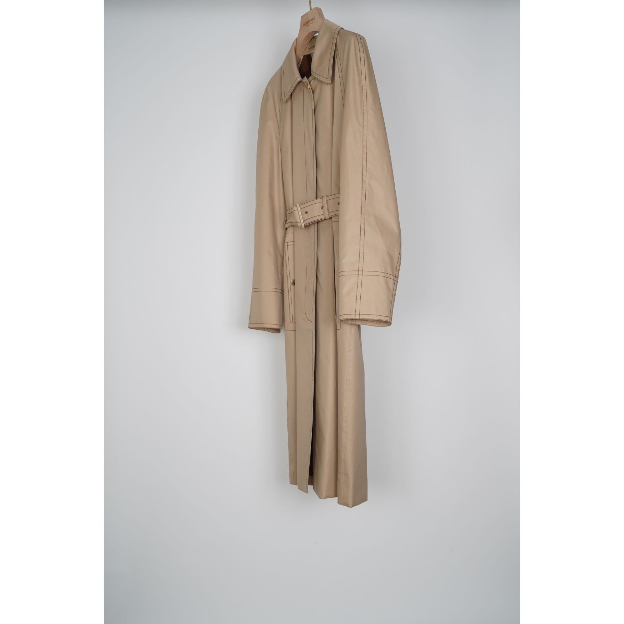 코튼 개버딘 벨트 카 코트