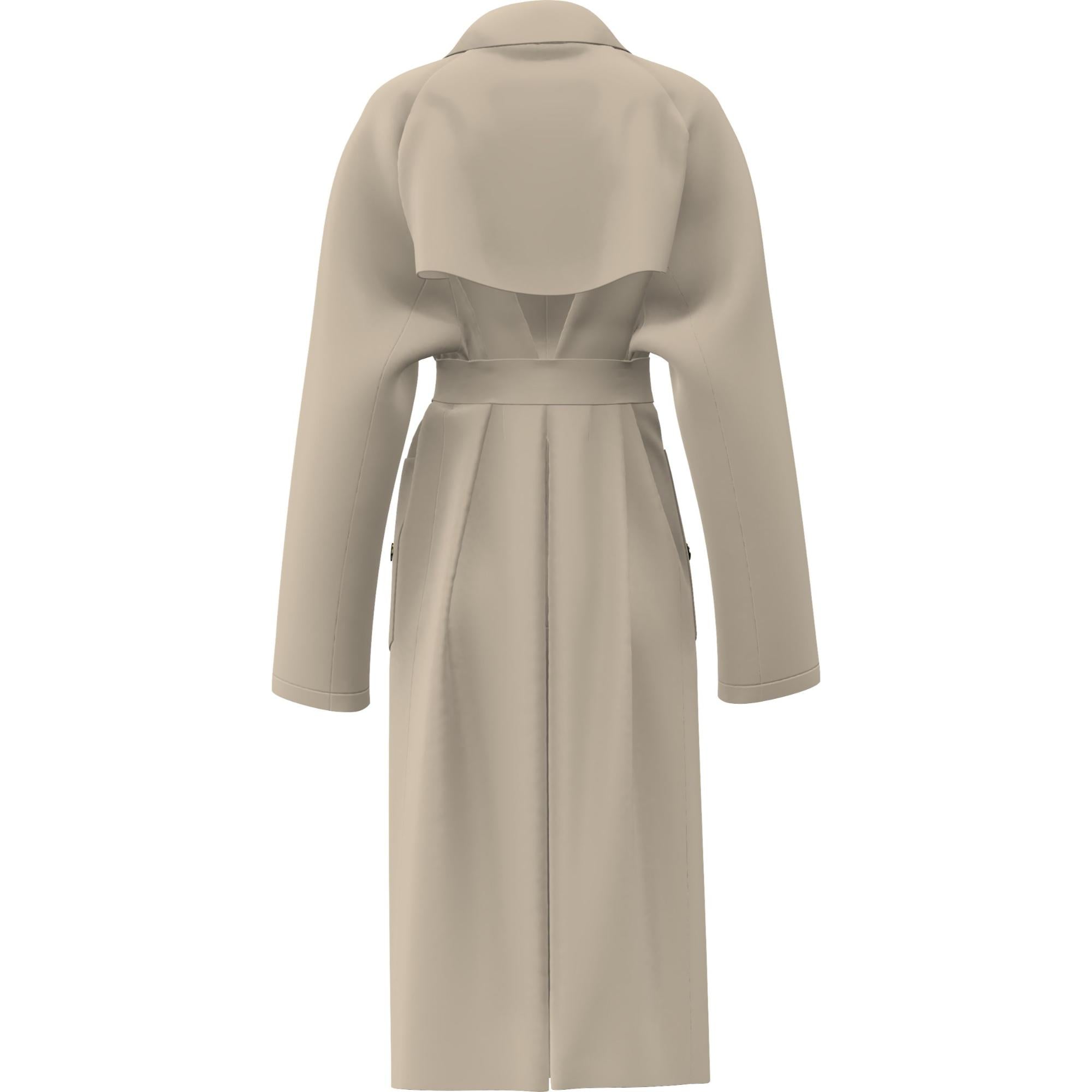 코튼 개버딘 벨트 카 코트