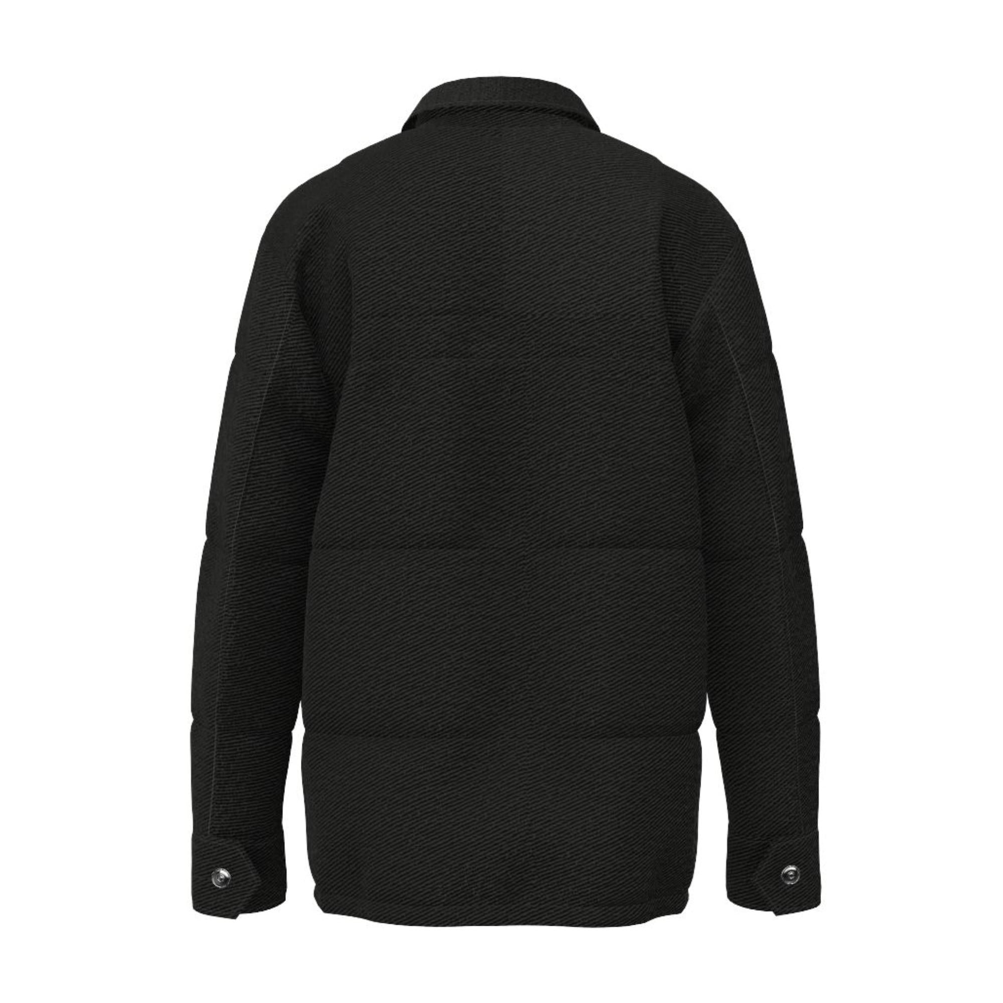 지오메트릭 패널 울 캐시미어 나일론 오버셔츠