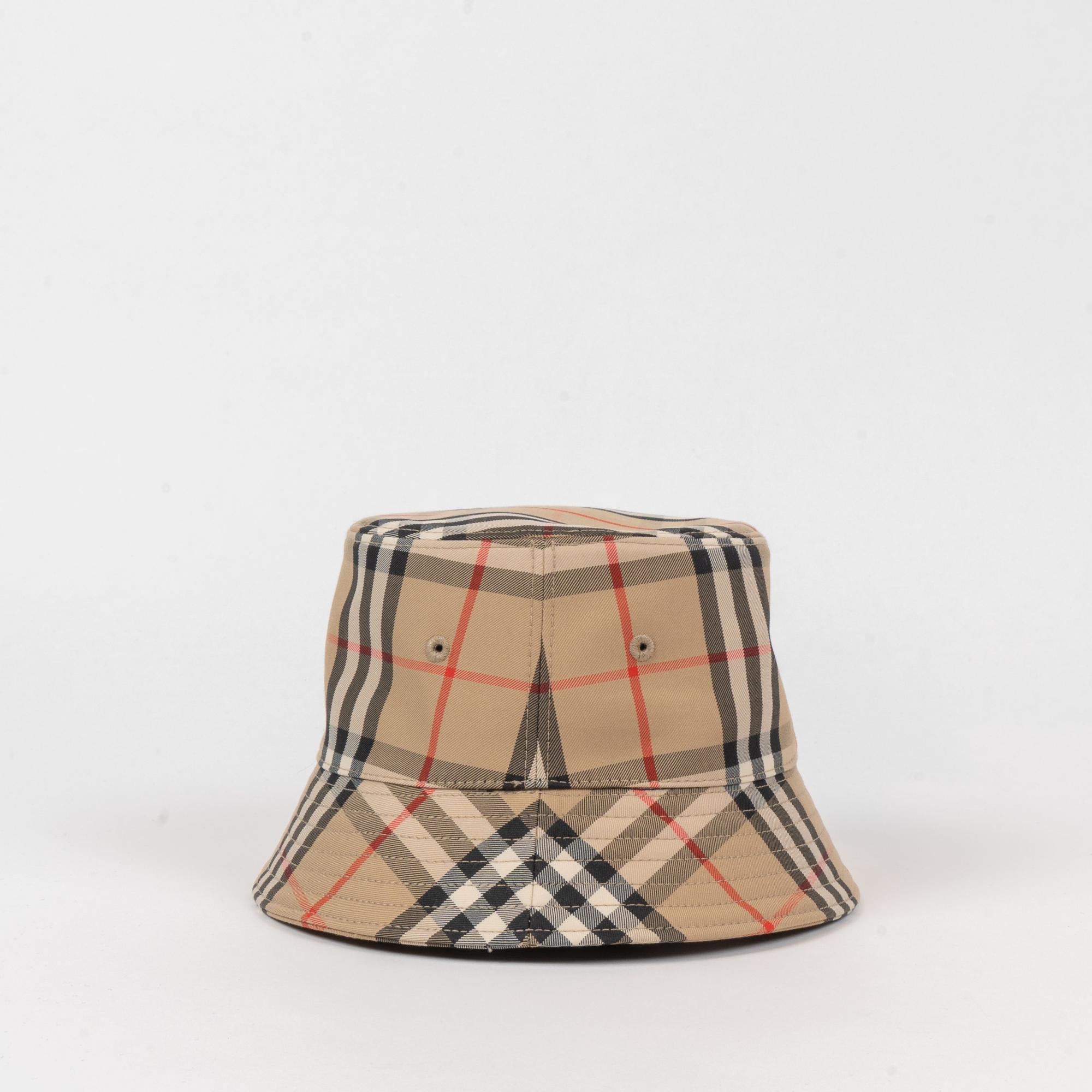 빈티지 체크 트윌 버킷 햇