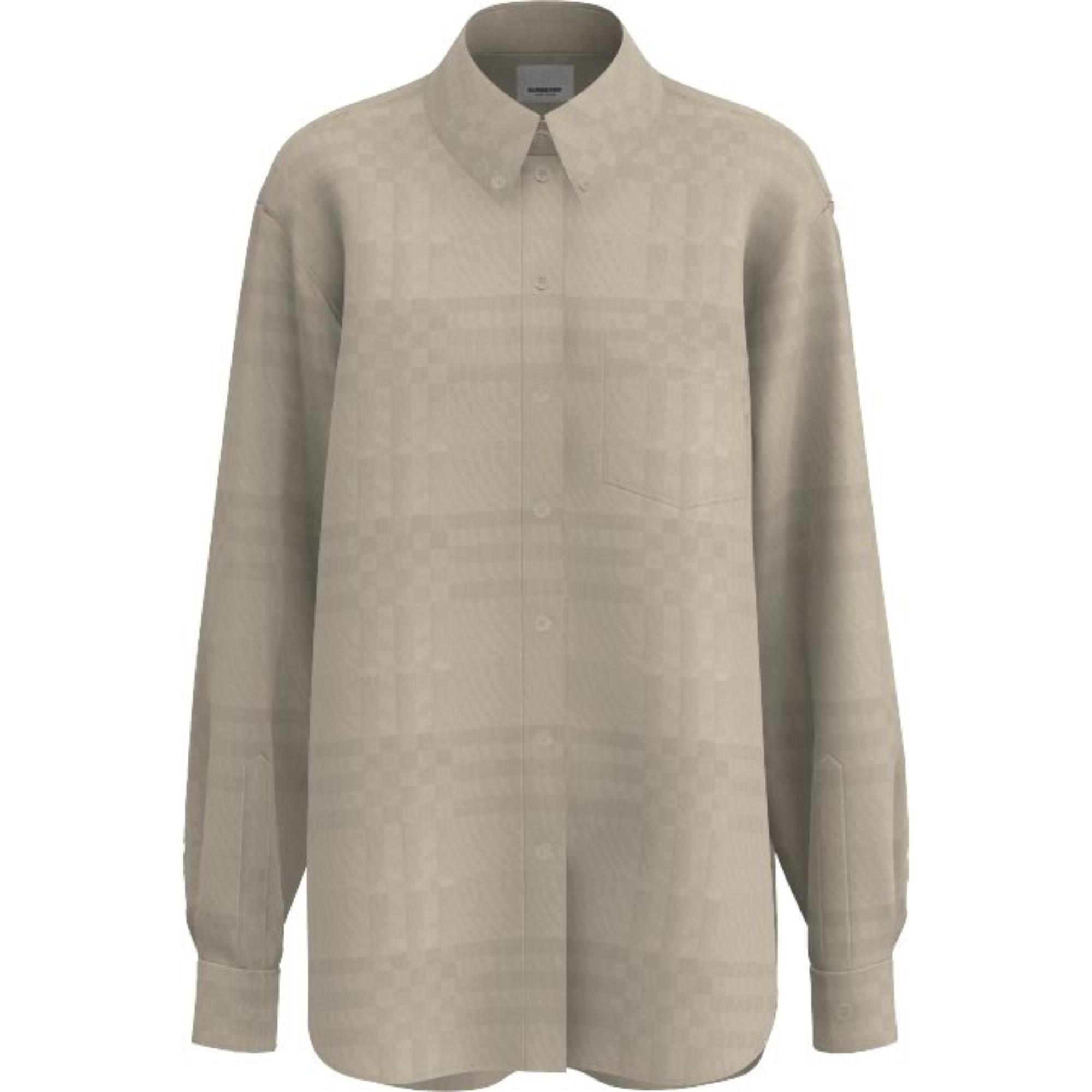 체크 비스코스 오버사이즈 셔츠