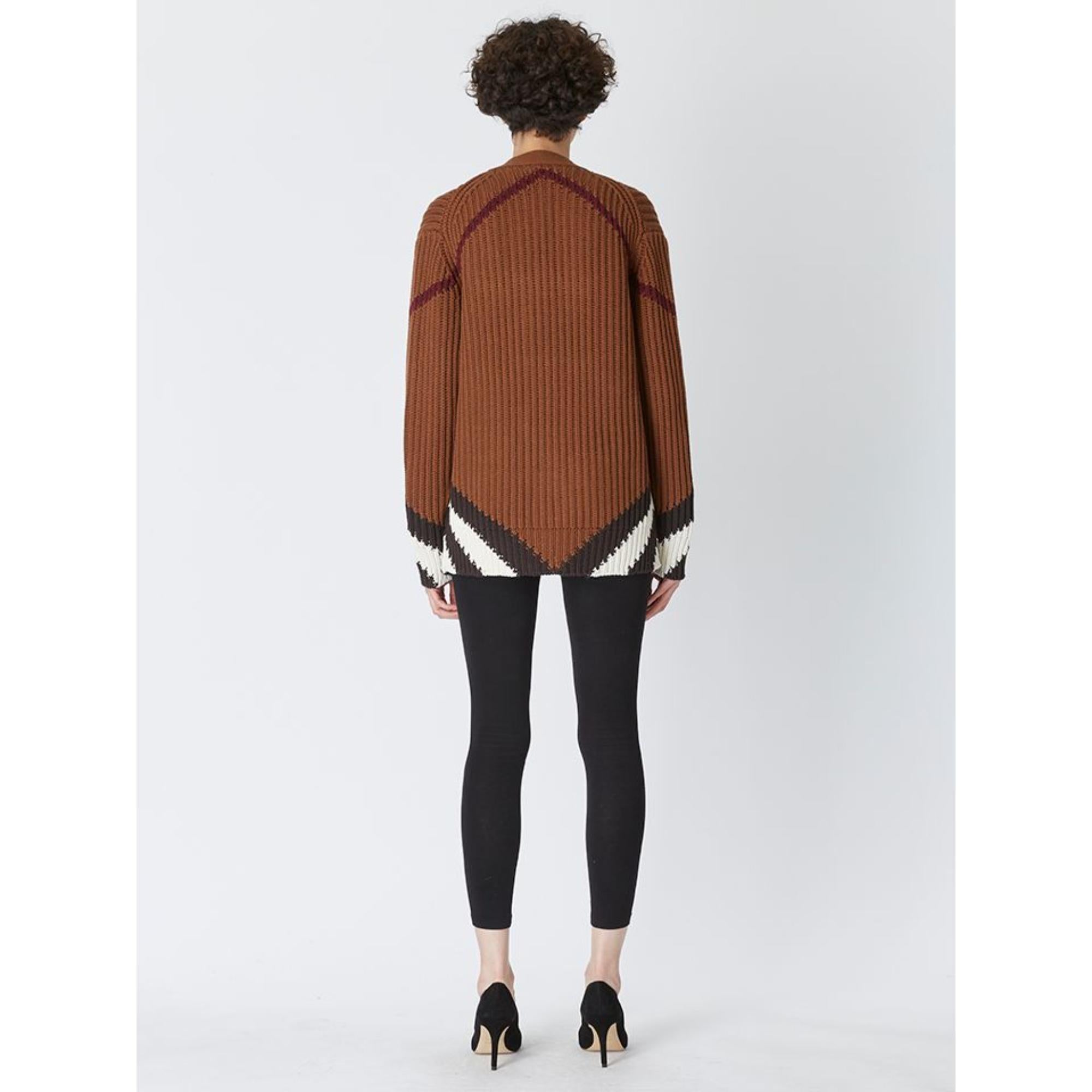 쉐브론 체크 캐시미어 코튼 카디건