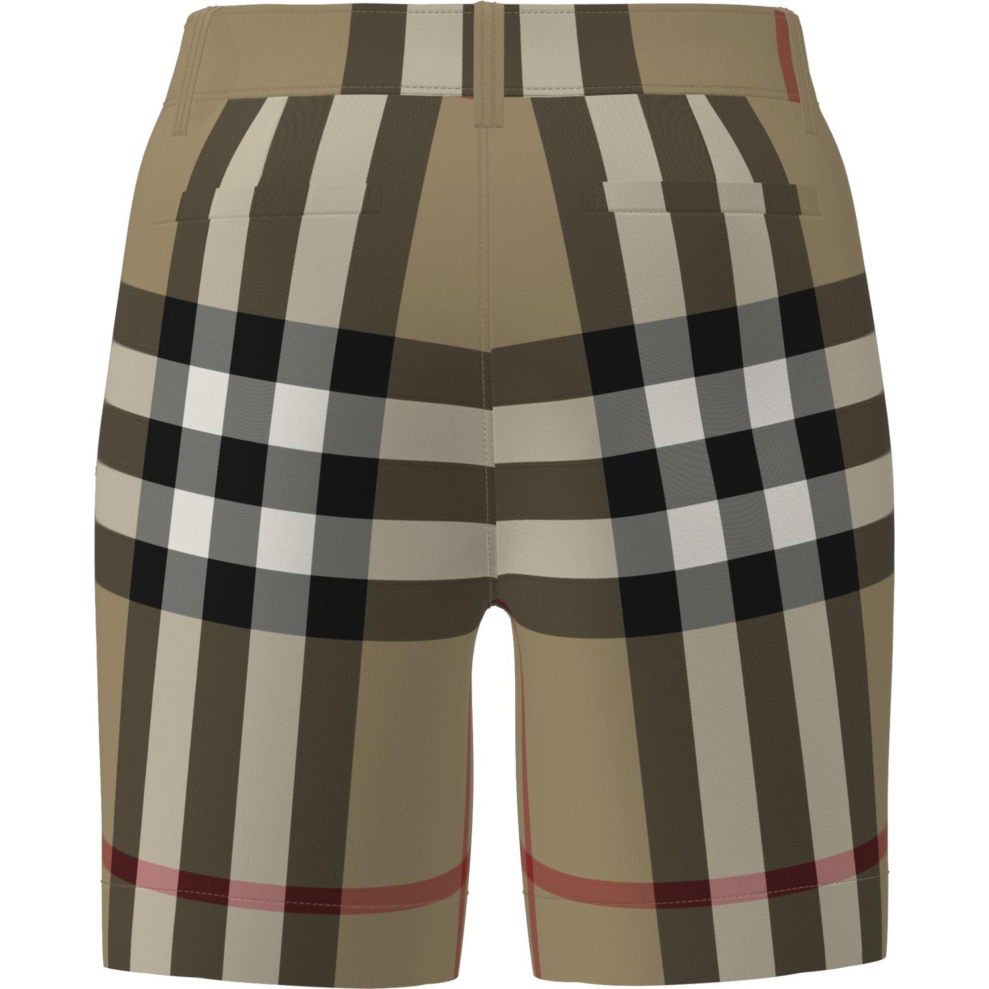 체크 스트레치 코튼 테일러드 쇼츠