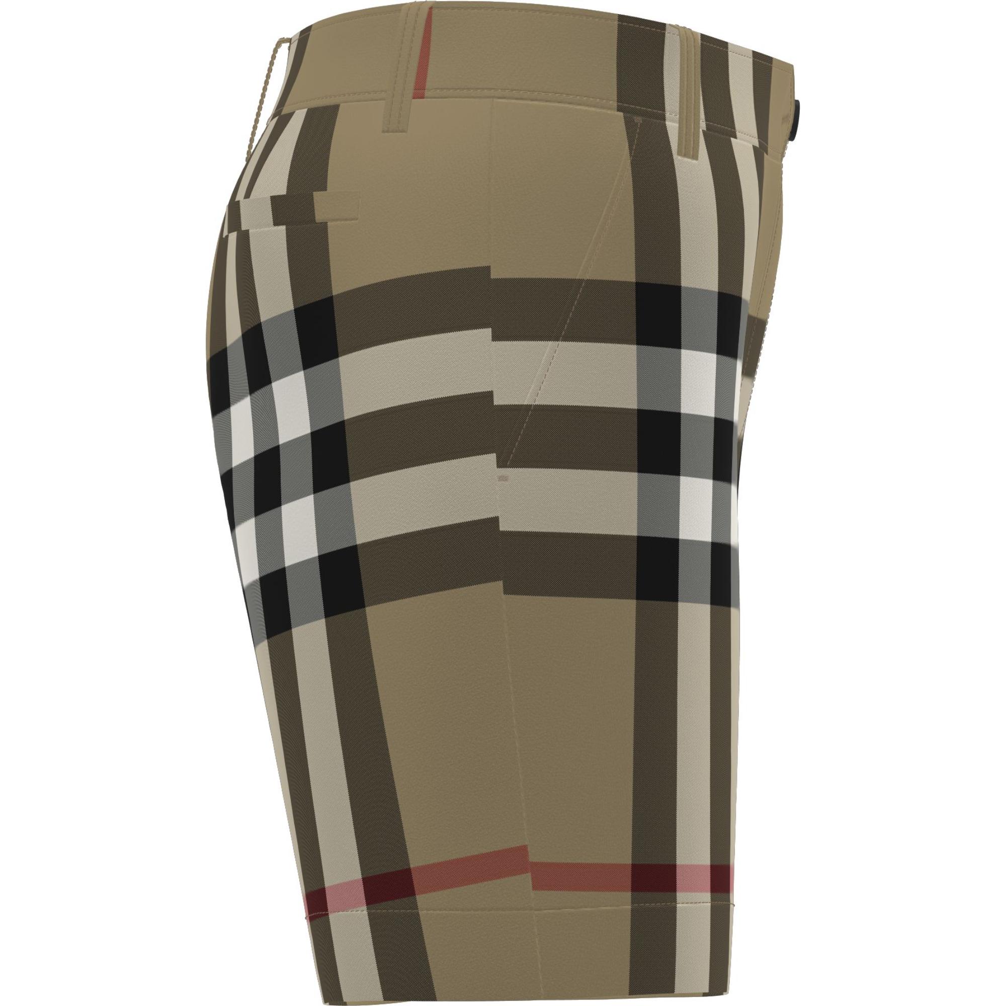 체크 스트레치 코튼 테일러드 쇼츠