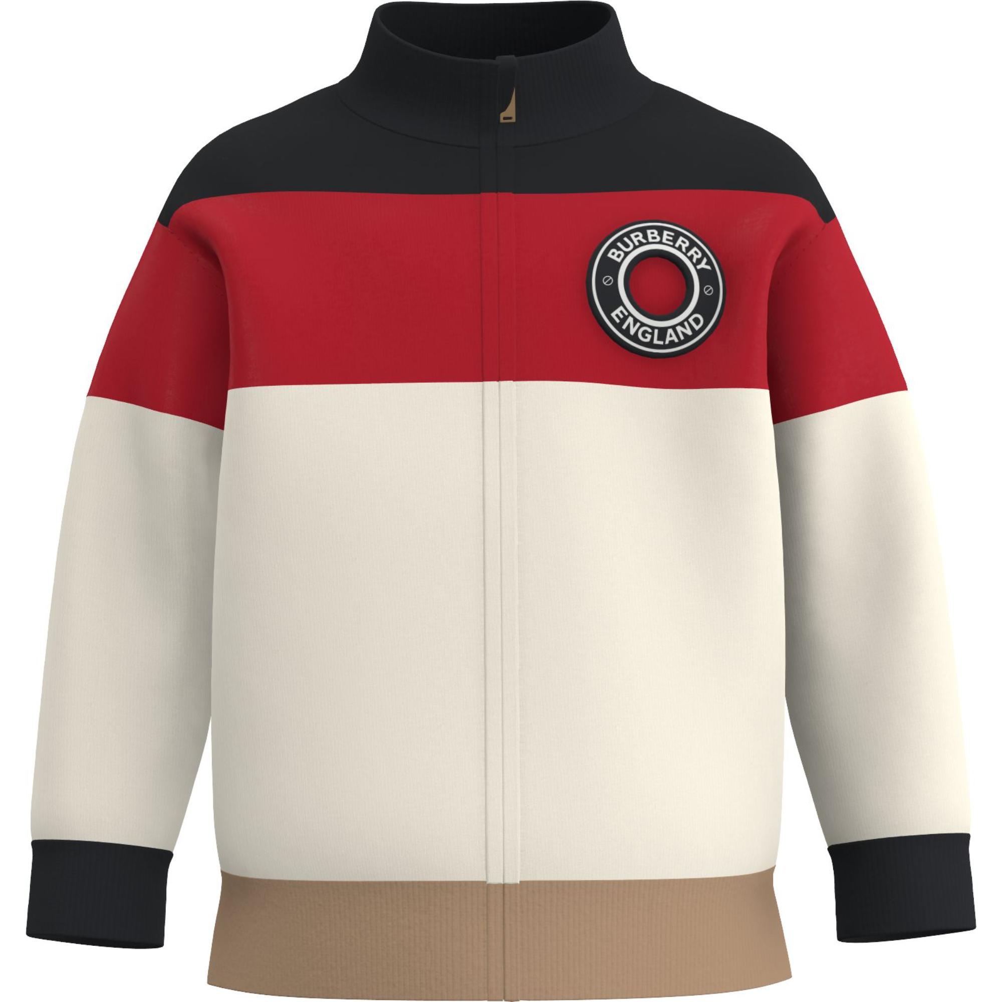 로고 그래픽 아플리케 울 퍼넬넥 재킷