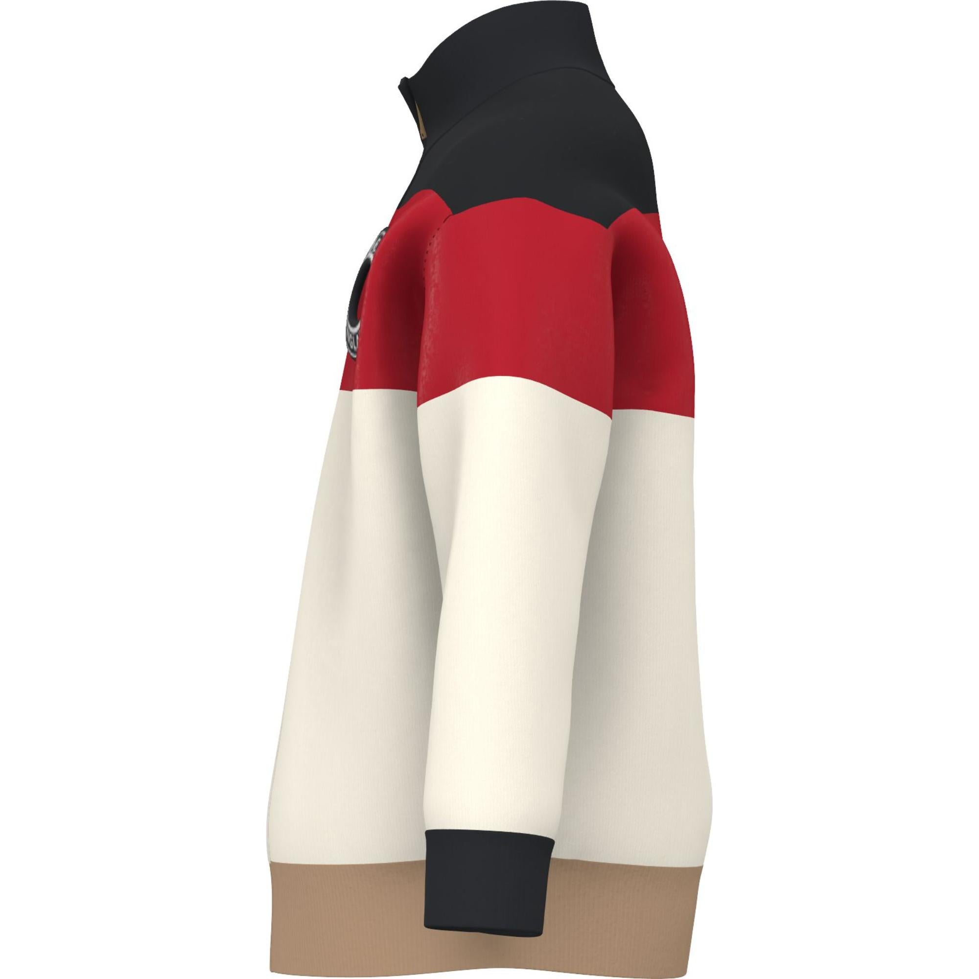 로고 그래픽 아플리케 울 퍼넬넥 재킷