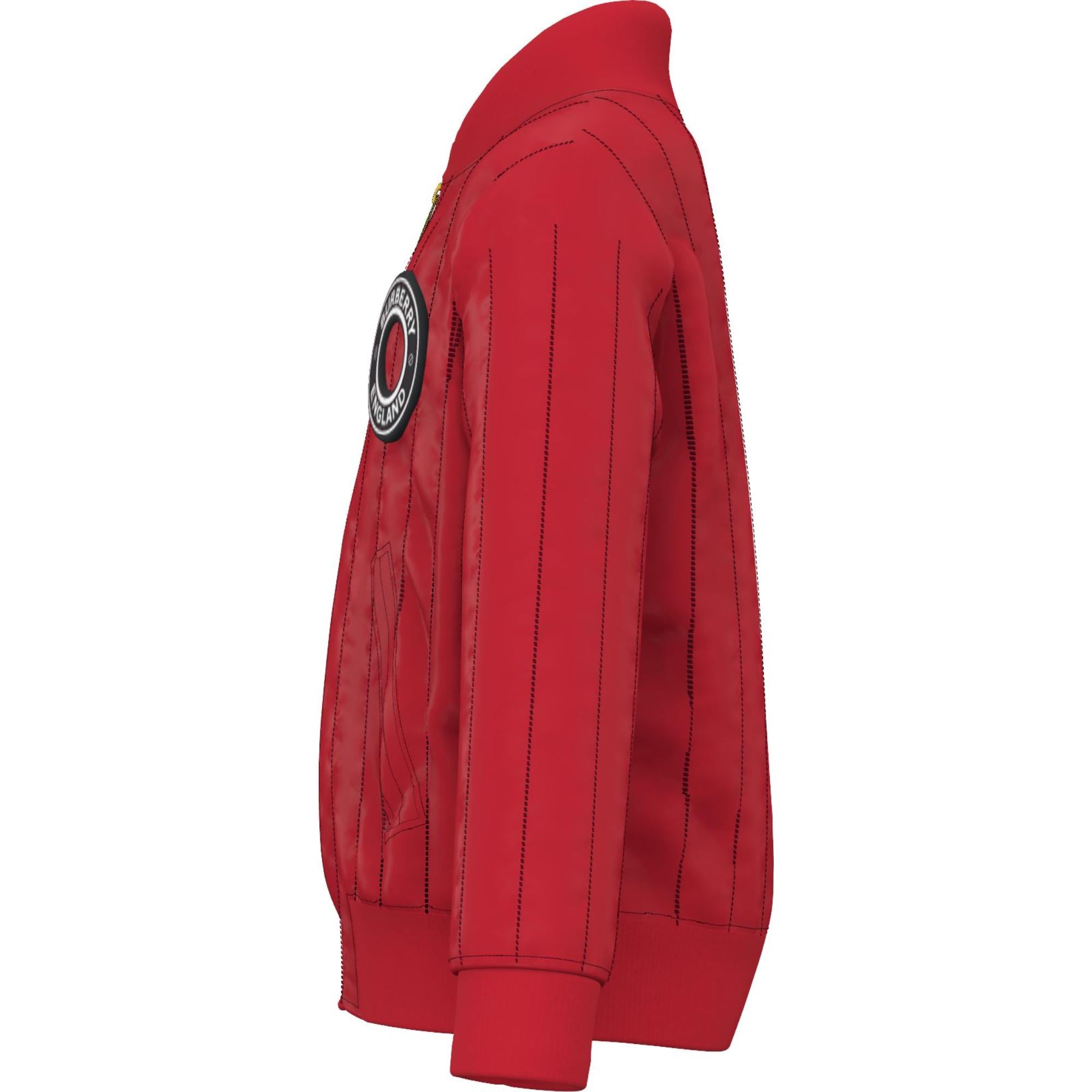 로고 그래픽 아플리케 퀼팅 나일론 재킷