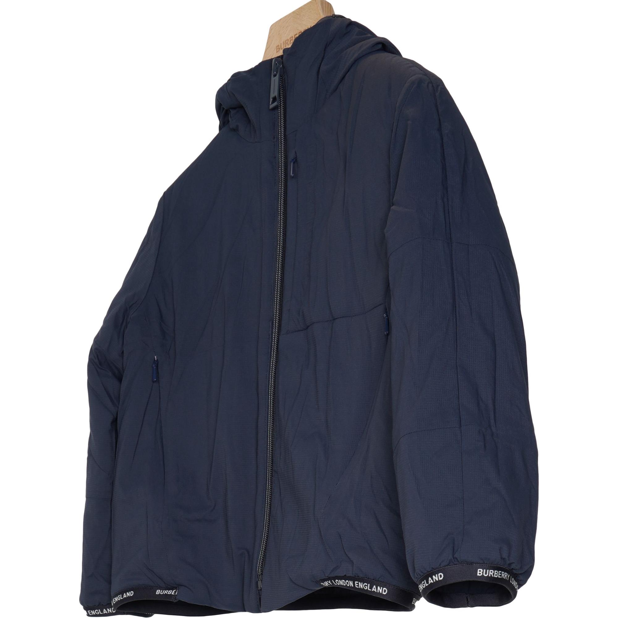 로고 테이프 나일론 후드 재킷