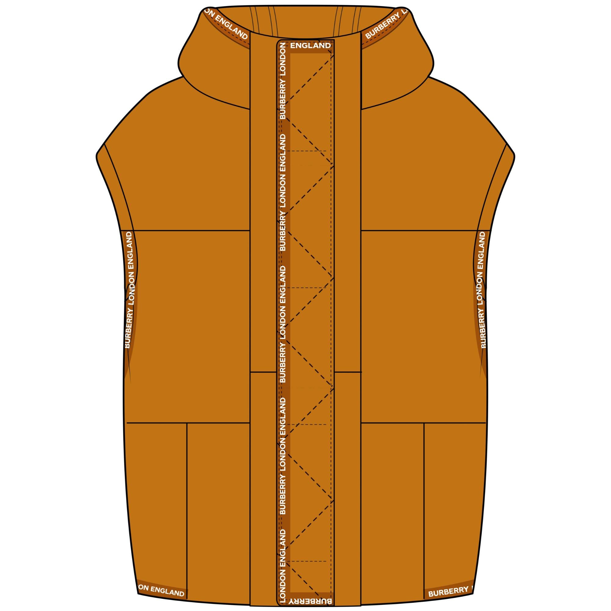 로고 테이프 나일론 후드 질레