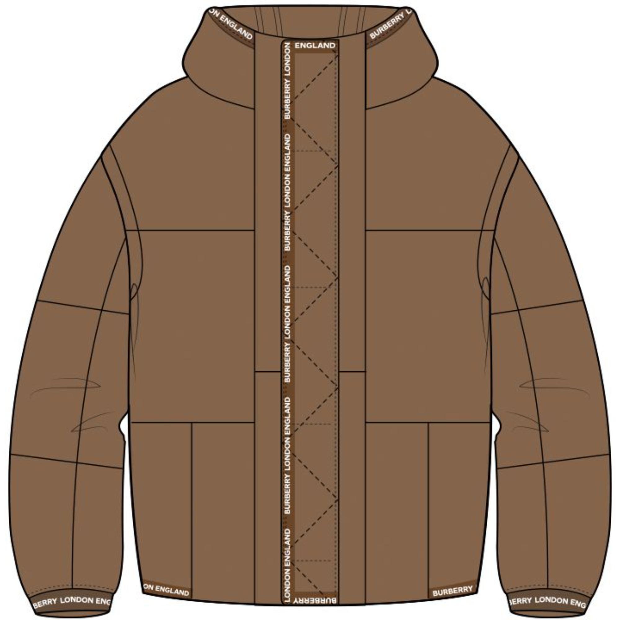 로고 테이프 나일론 후드 재킷