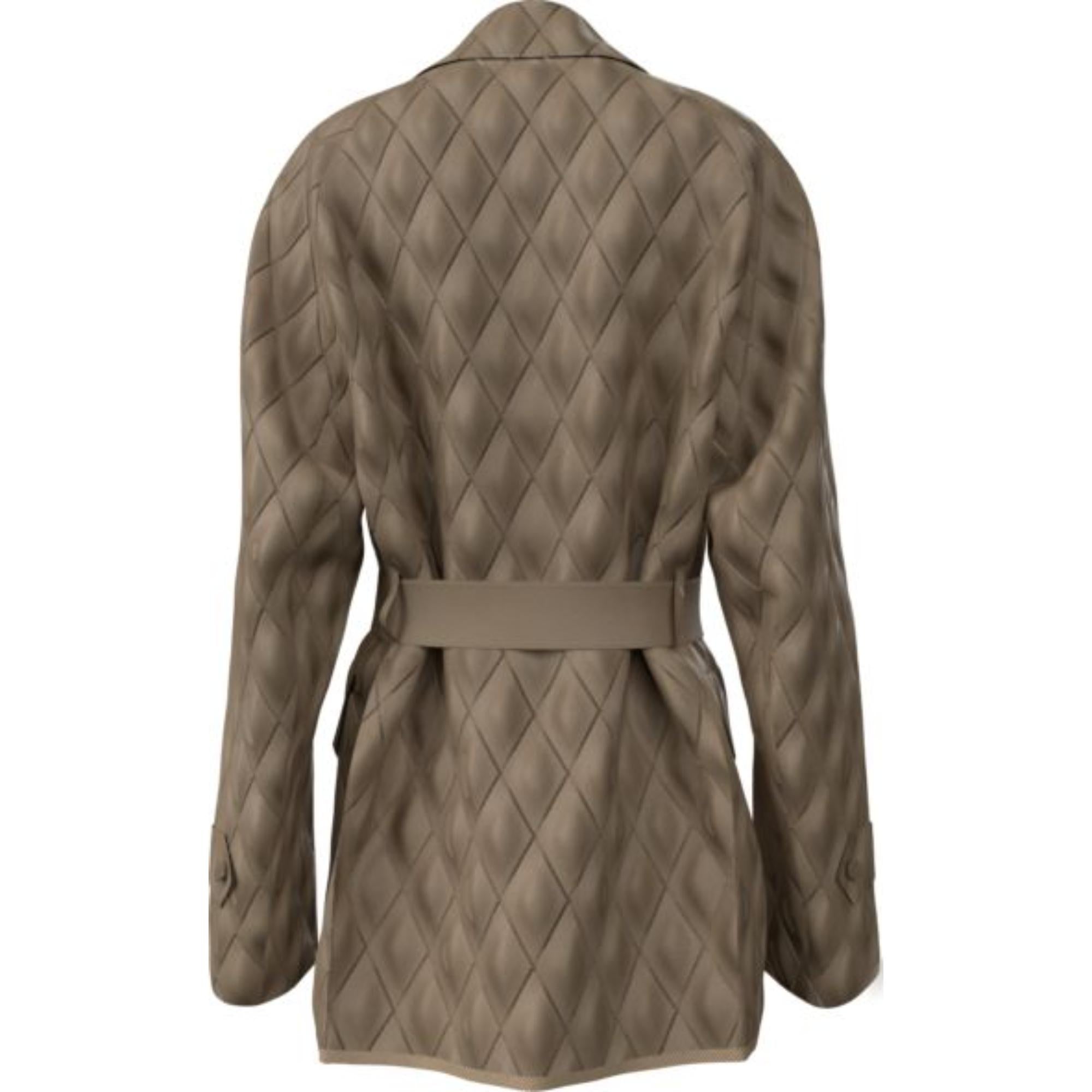 다이아몬드 퀼팅 나일론 캔버스 필드 재킷