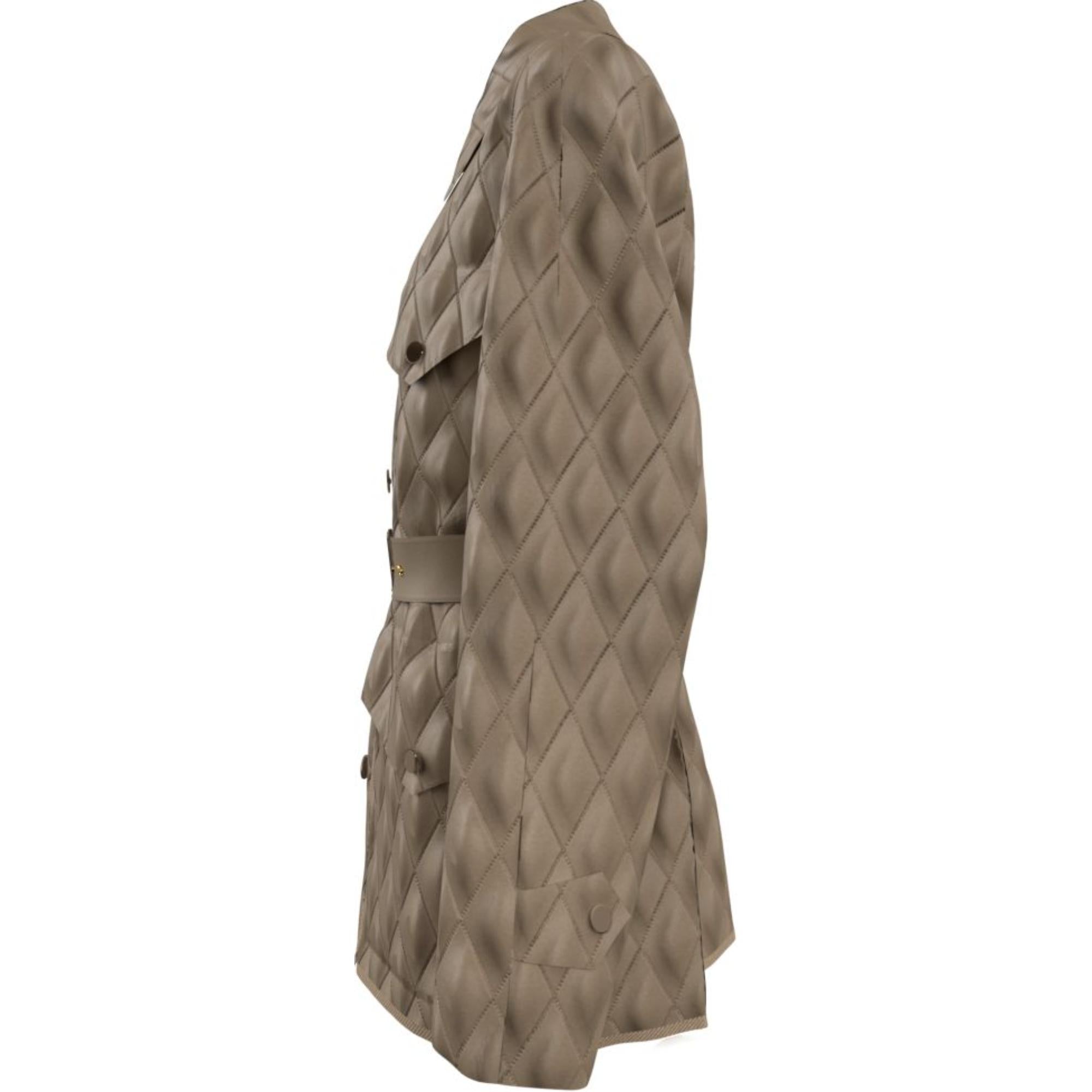 다이아몬드 퀼팅 나일론 캔버스 필드 재킷