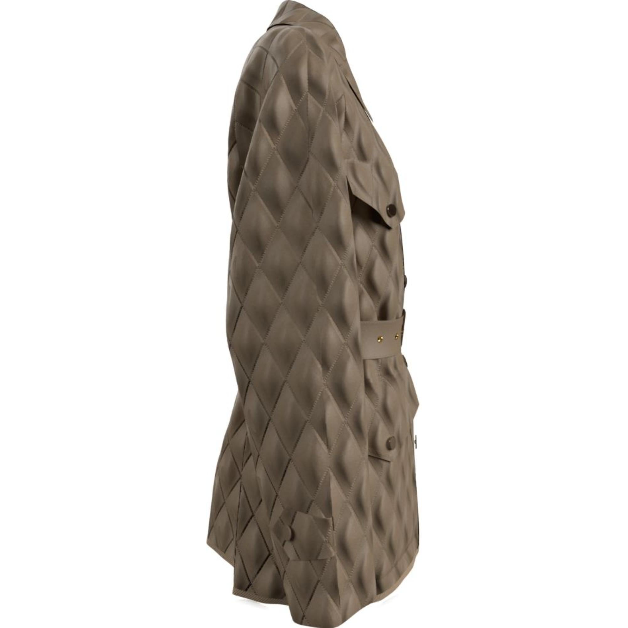 다이아몬드 퀼팅 나일론 캔버스 필드 재킷