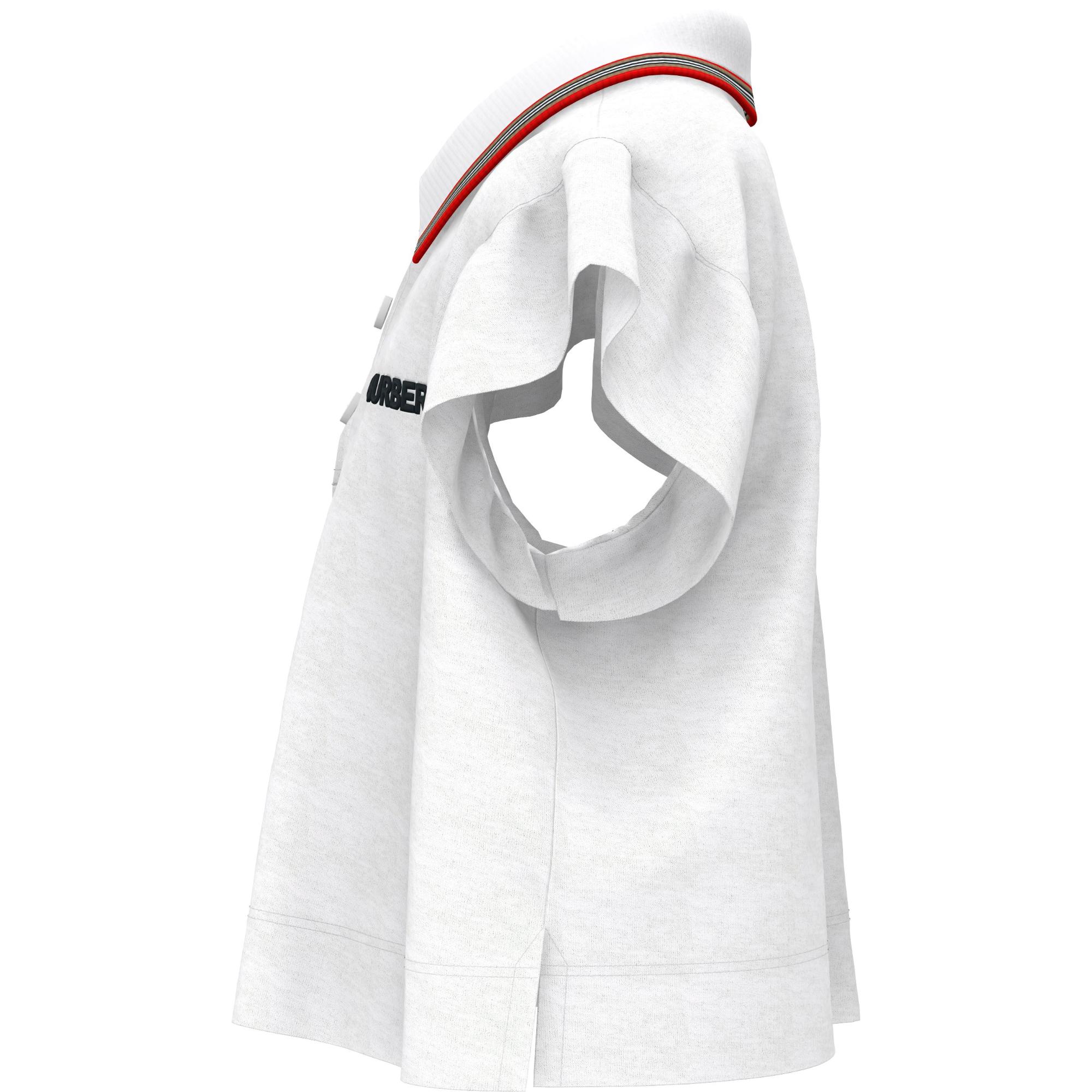 아이콘 스트라이프 디테일 코튼 피케 폴로셔츠