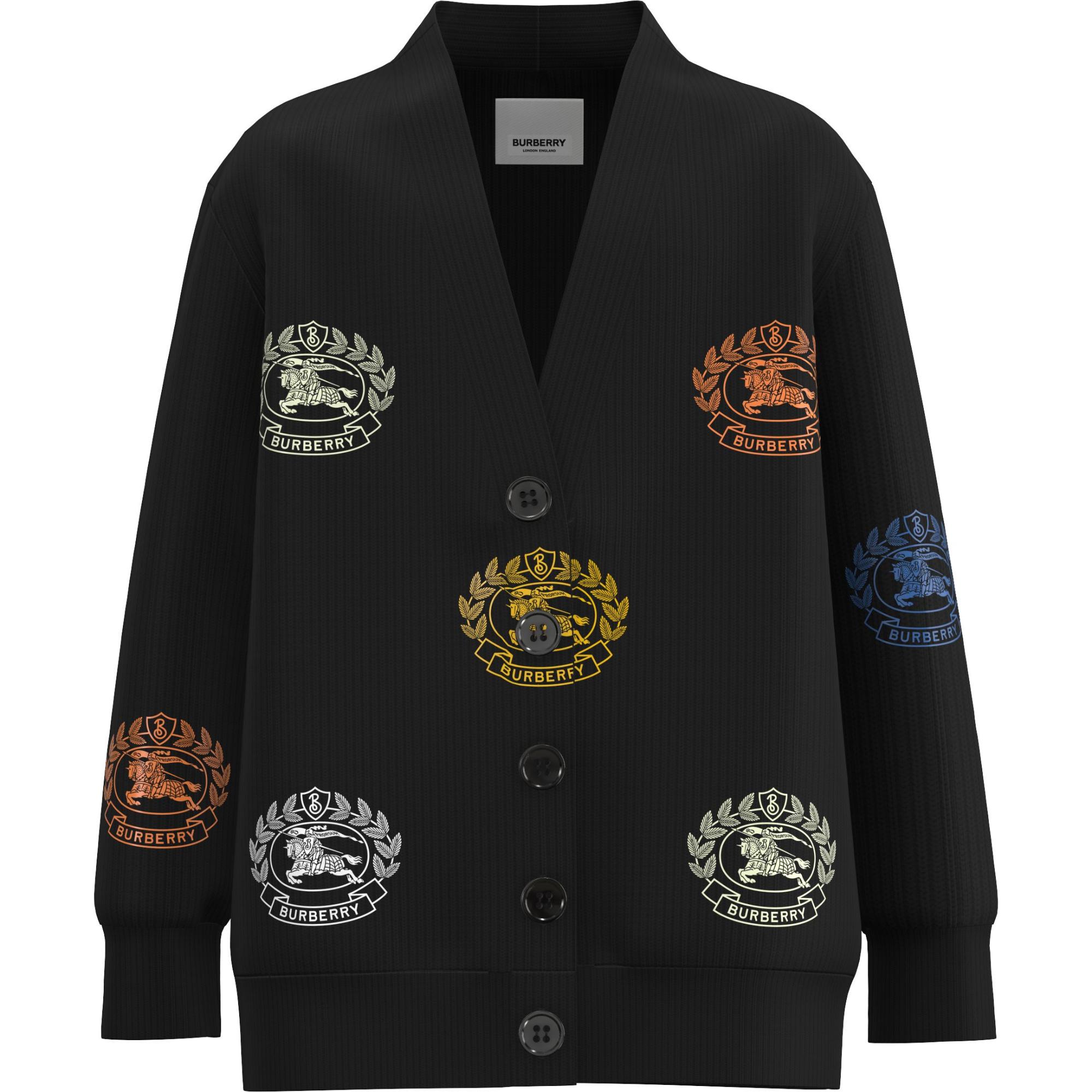 EKD 프린트 테크니컬 울 카디건