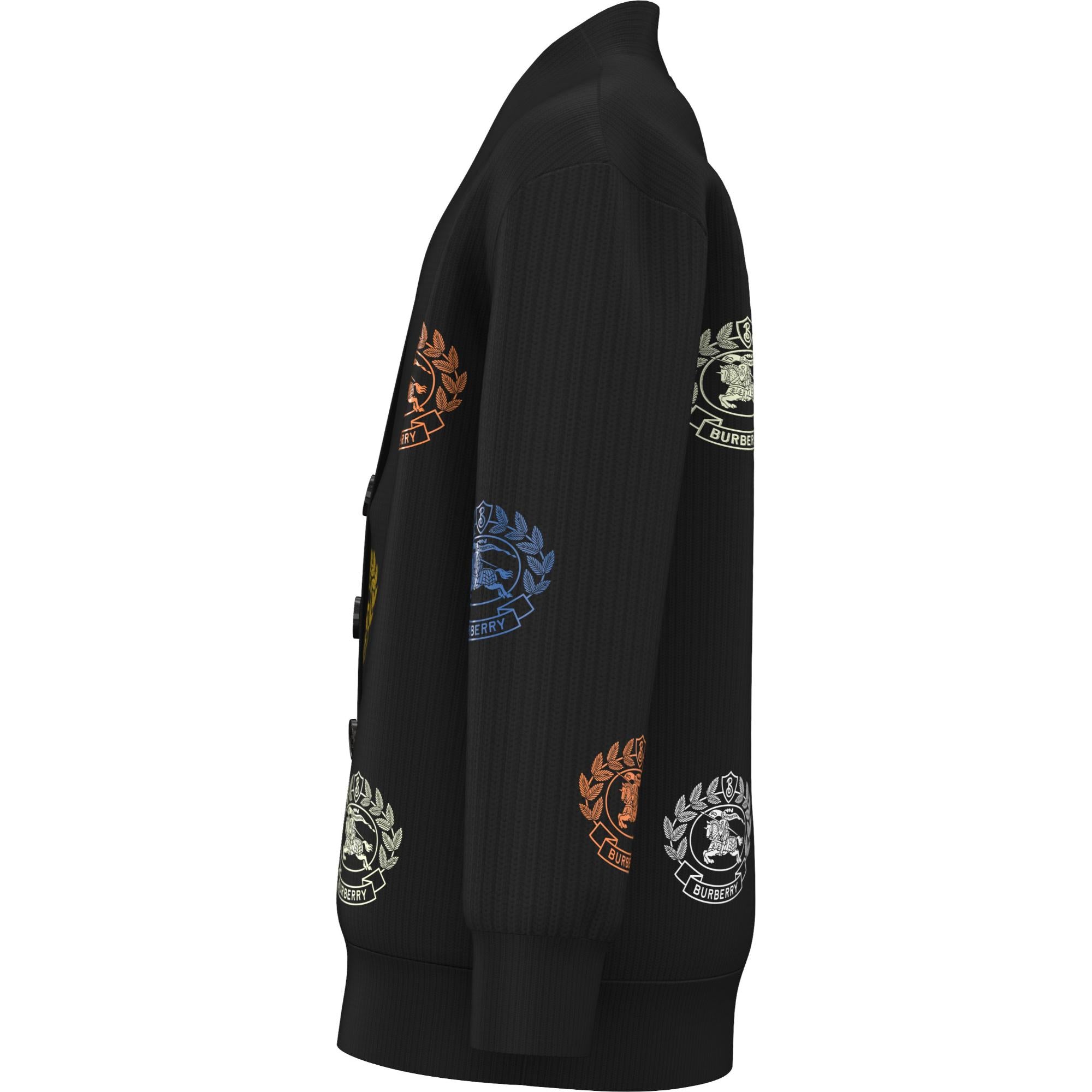 EKD 프린트 테크니컬 울 카디건