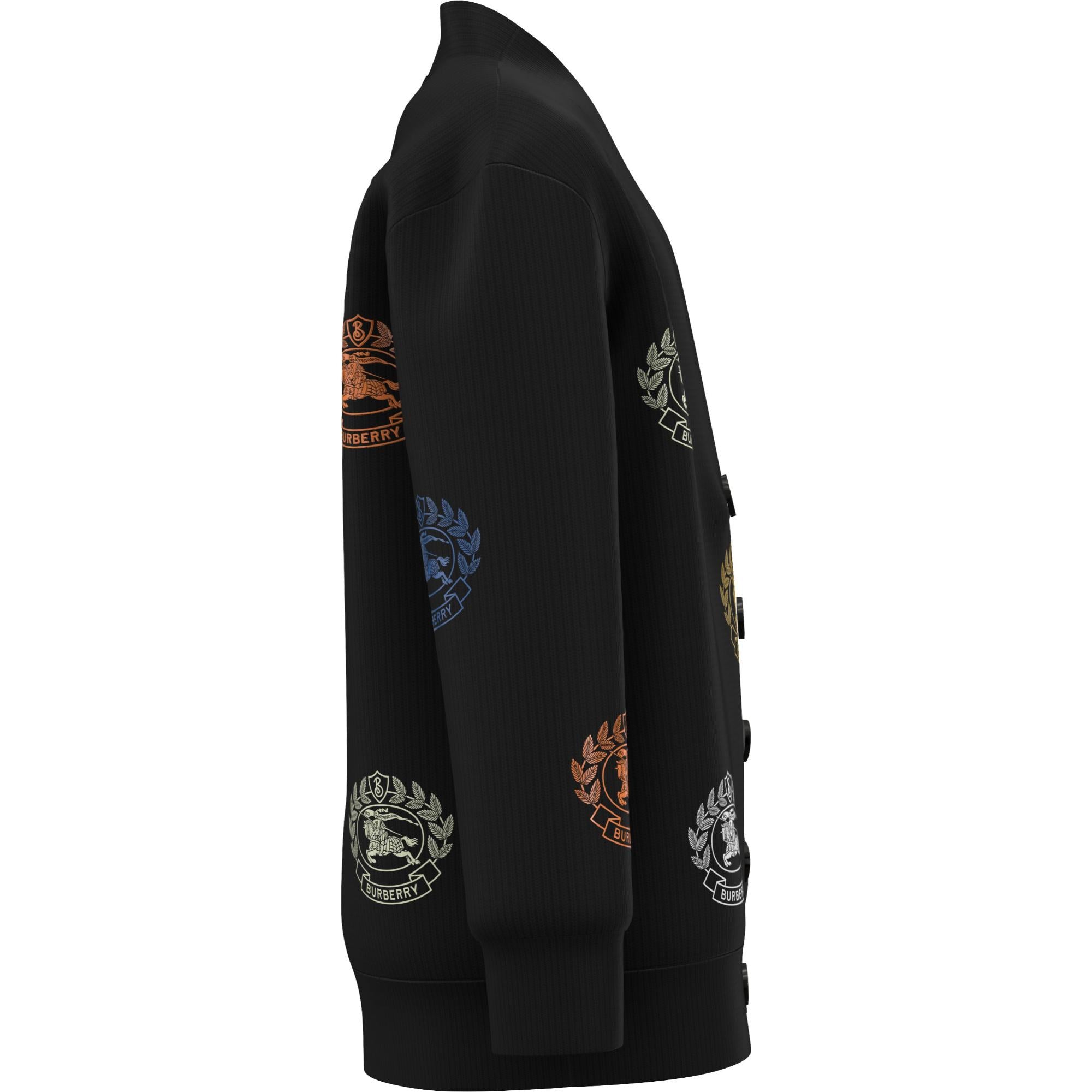 EKD 프린트 테크니컬 울 카디건