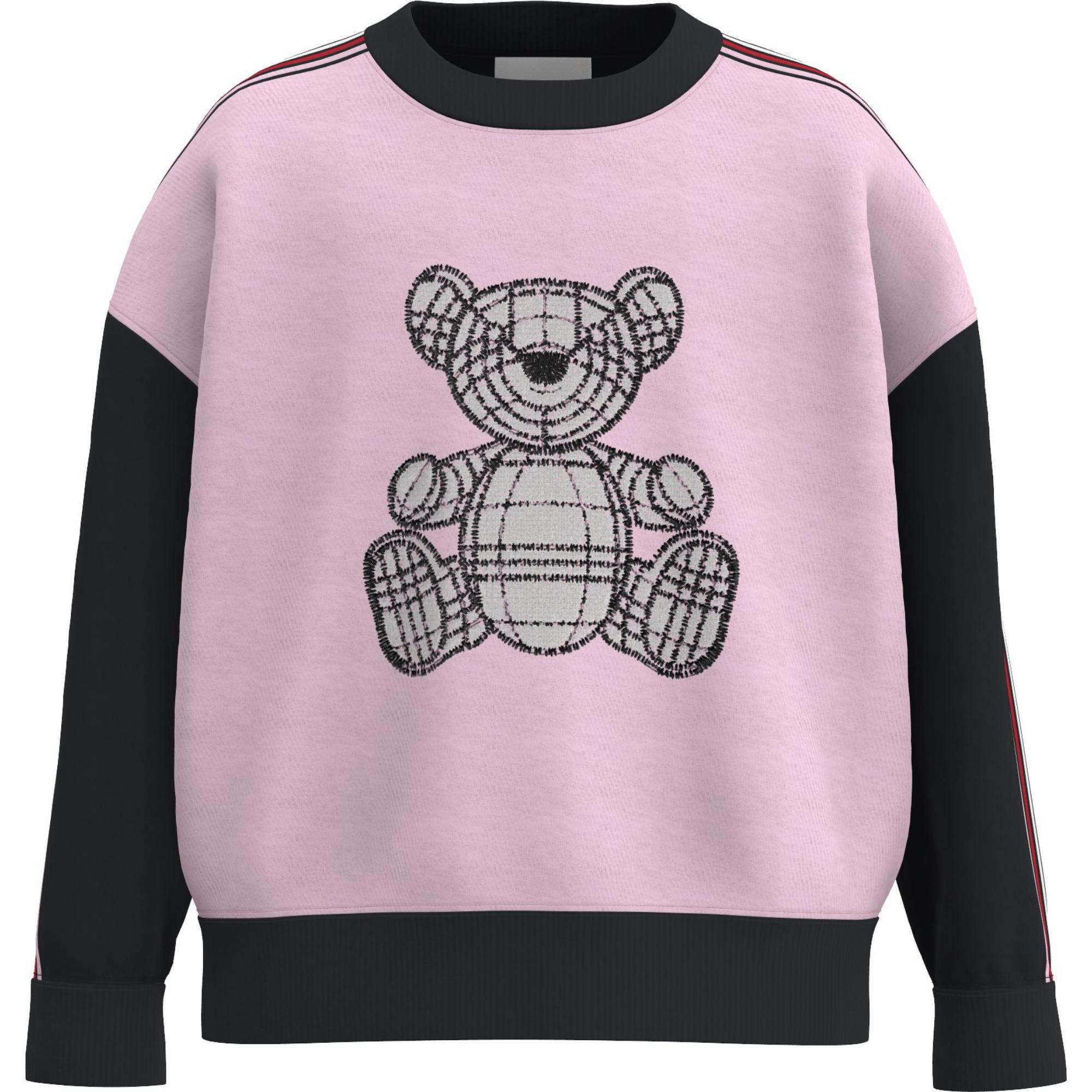 토마스 베어 아플리케 투톤 코튼 스웨트셔츠