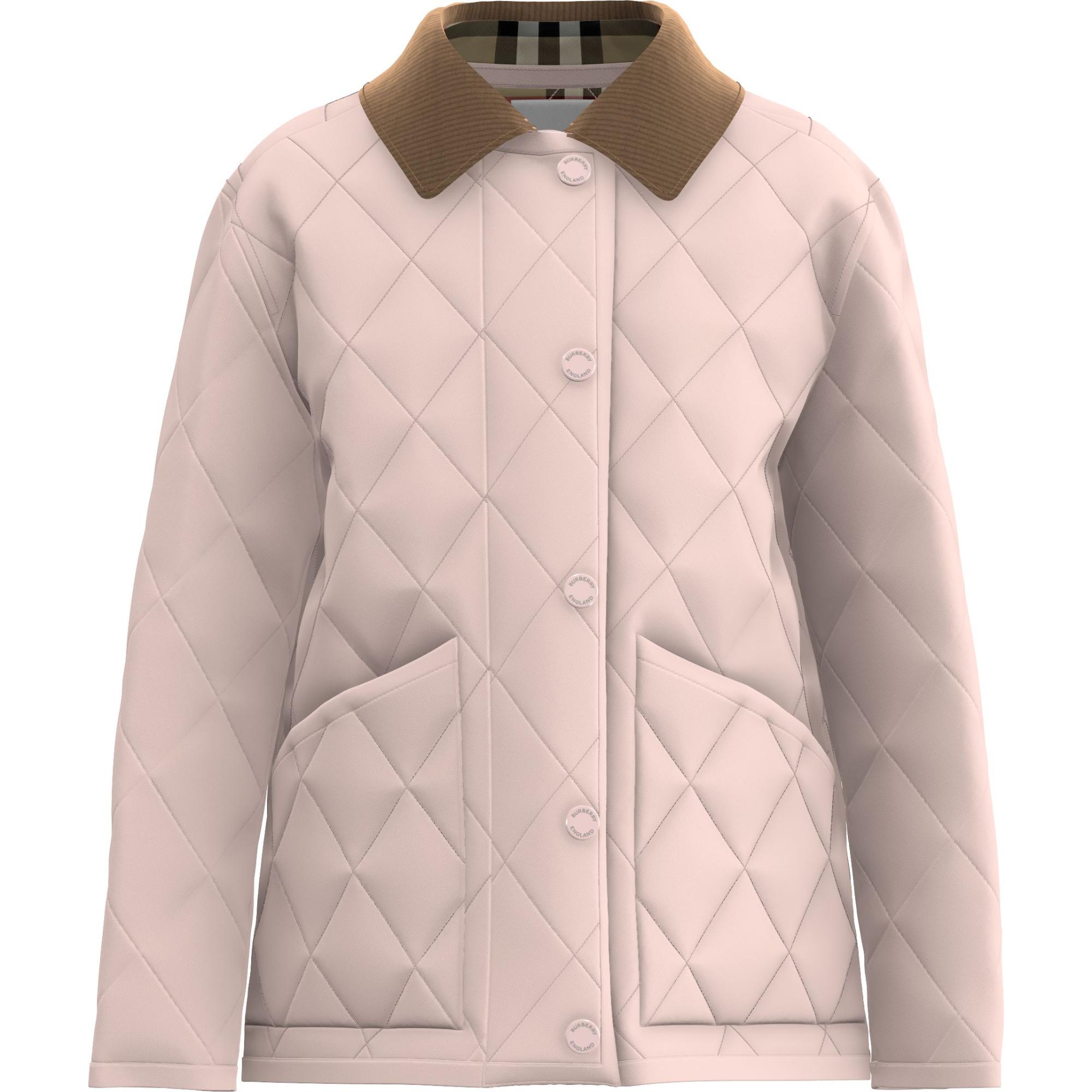 코듀로이 칼라 다이아몬드 퀼팅 재킷