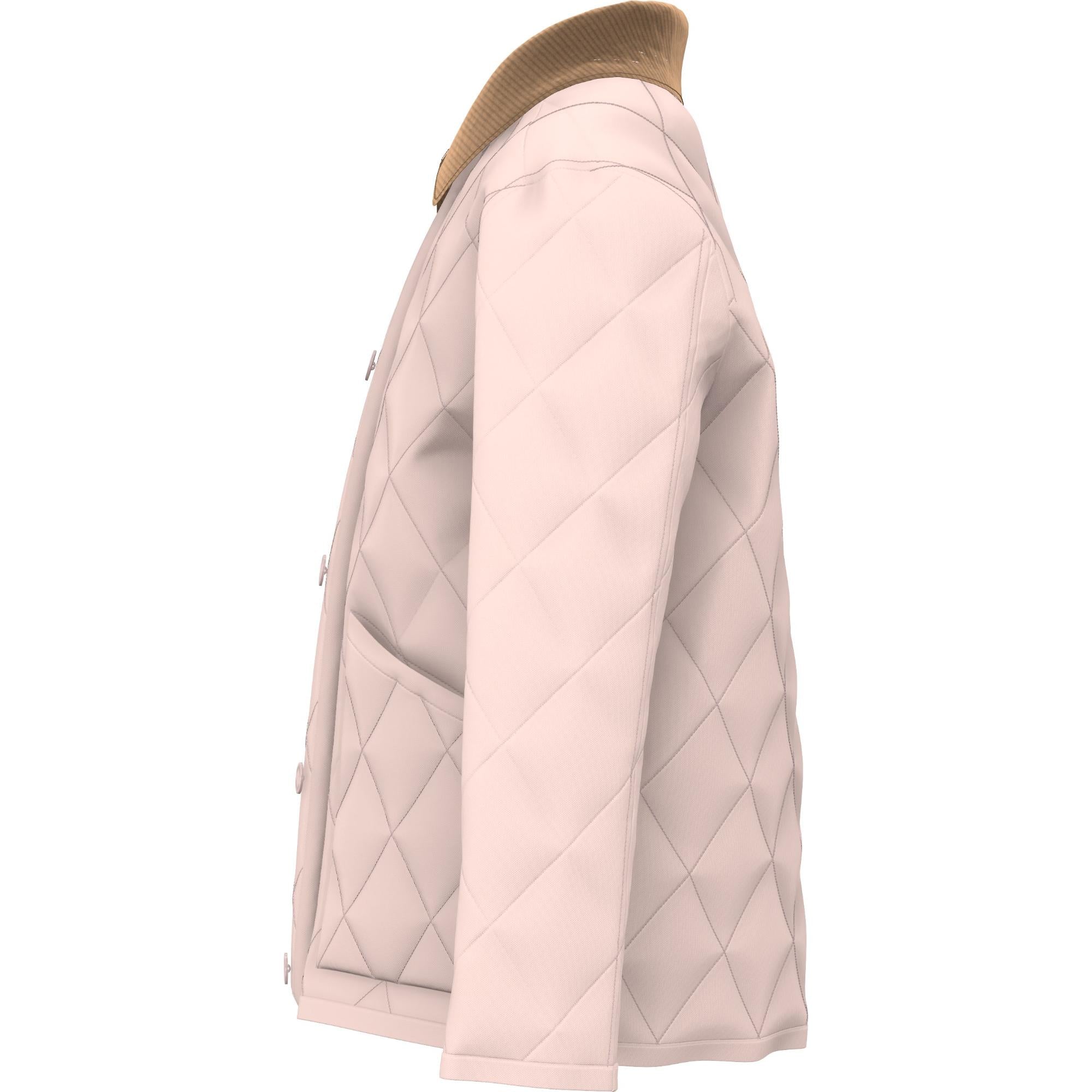 코듀로이 칼라 다이아몬드 퀼팅 재킷